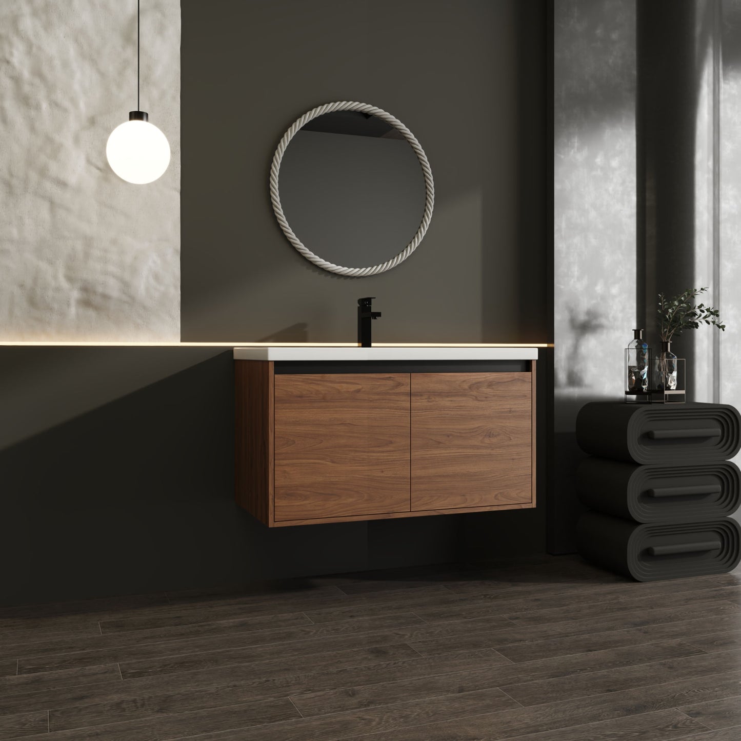 36" Vanity with resin Countertop Sink