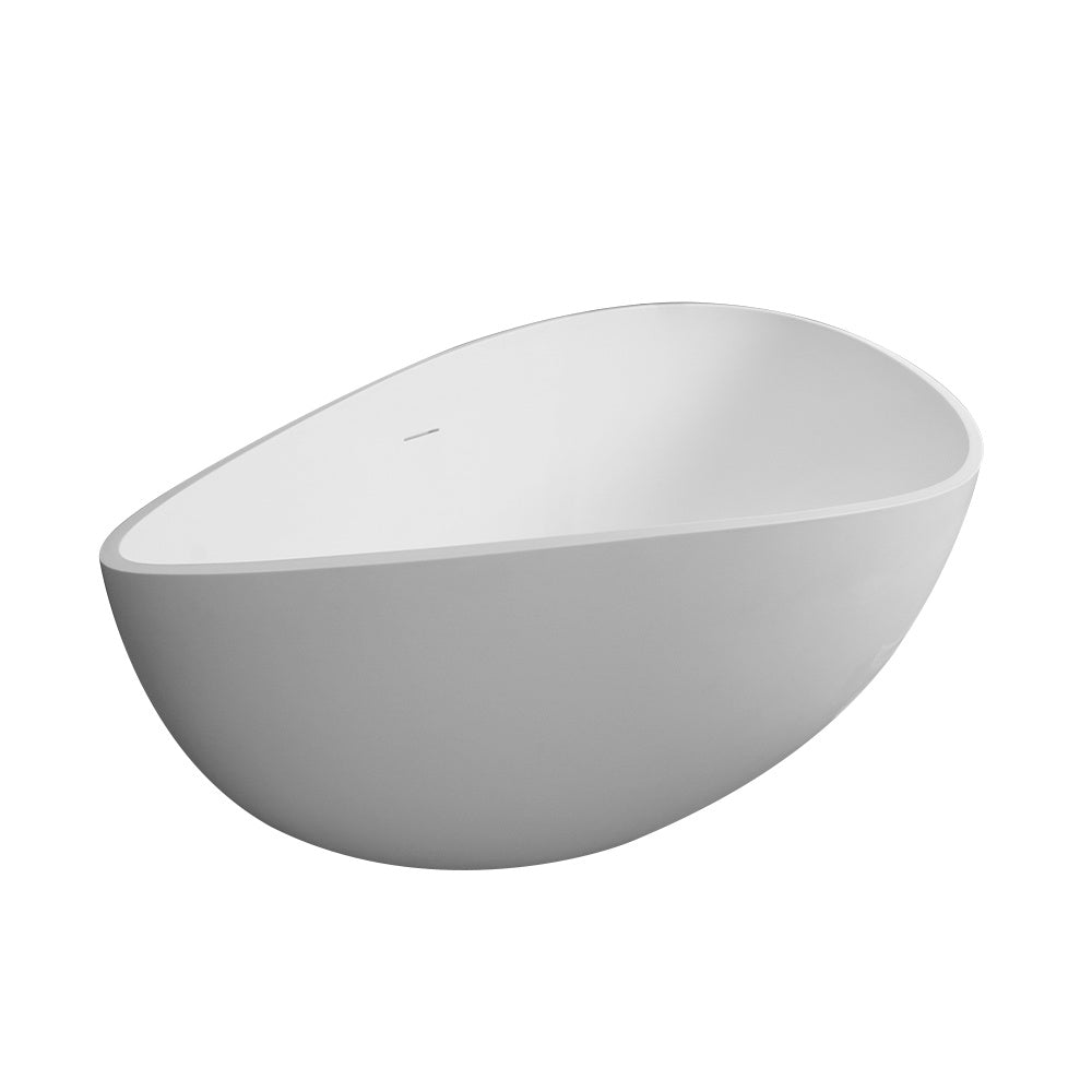 Luxury Handcrafted Stone Resin with Overflow in Matte White