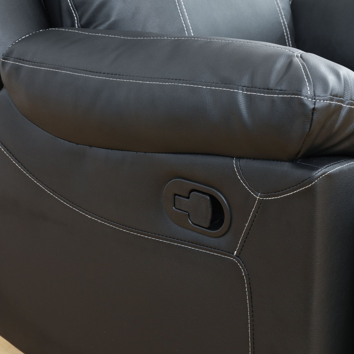 modern faux leather 3 seater sofa