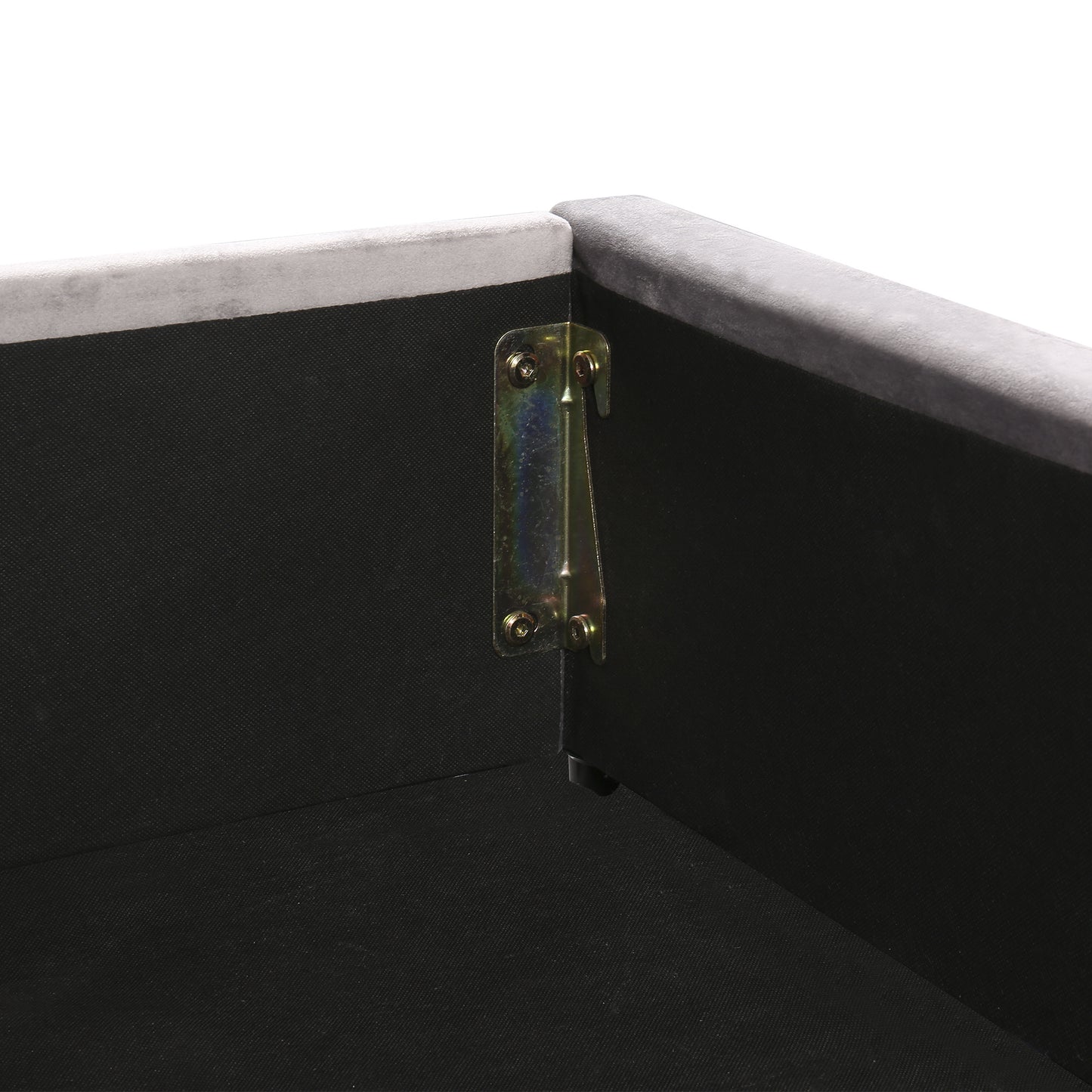 Velvet Fabric Queen Frame, with LED light; Bluetooth Player and USB Charging; Hydraulic Storage