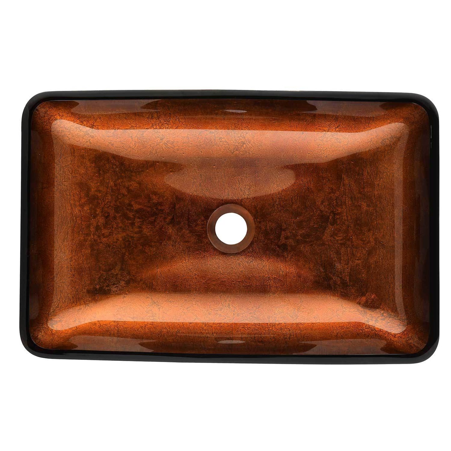 Handmade Glass Vessel Sink with gold Faucet