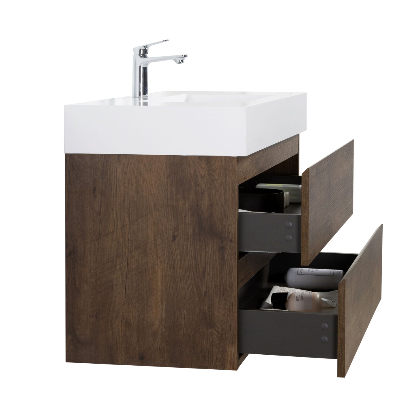 36" Floating Walnut Vanity with Sink