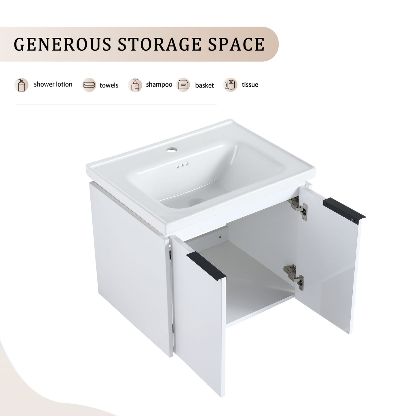 60" Double Sink Exquisite Wall mount Vanity