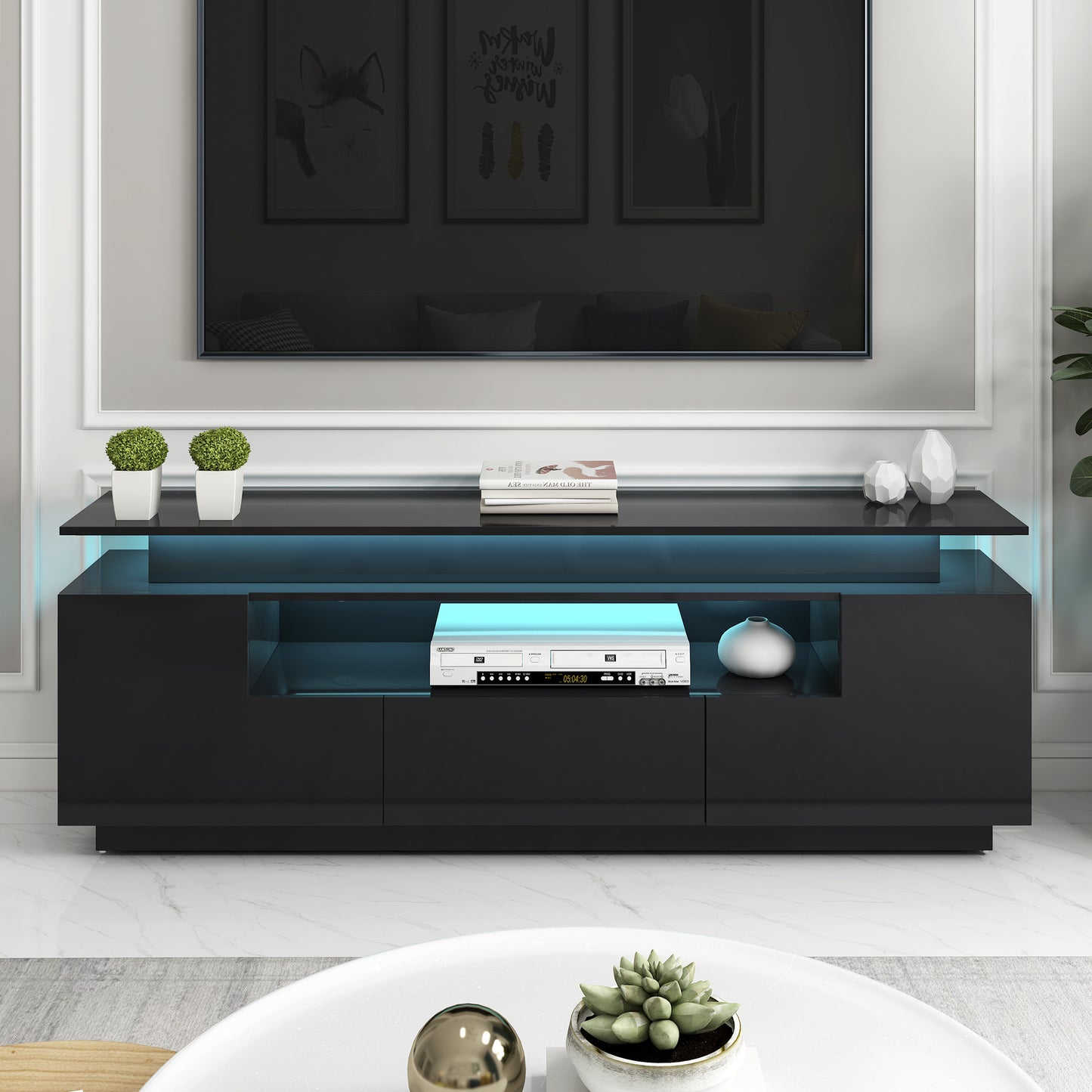 Modern, Stylish Functional LED, TV stand up to 75\"