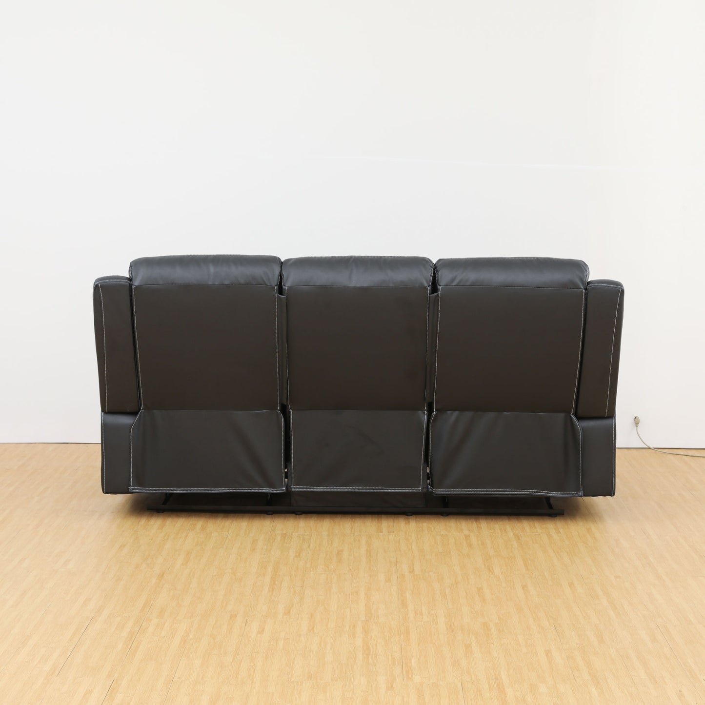 modern faux leather 3 seater sofa