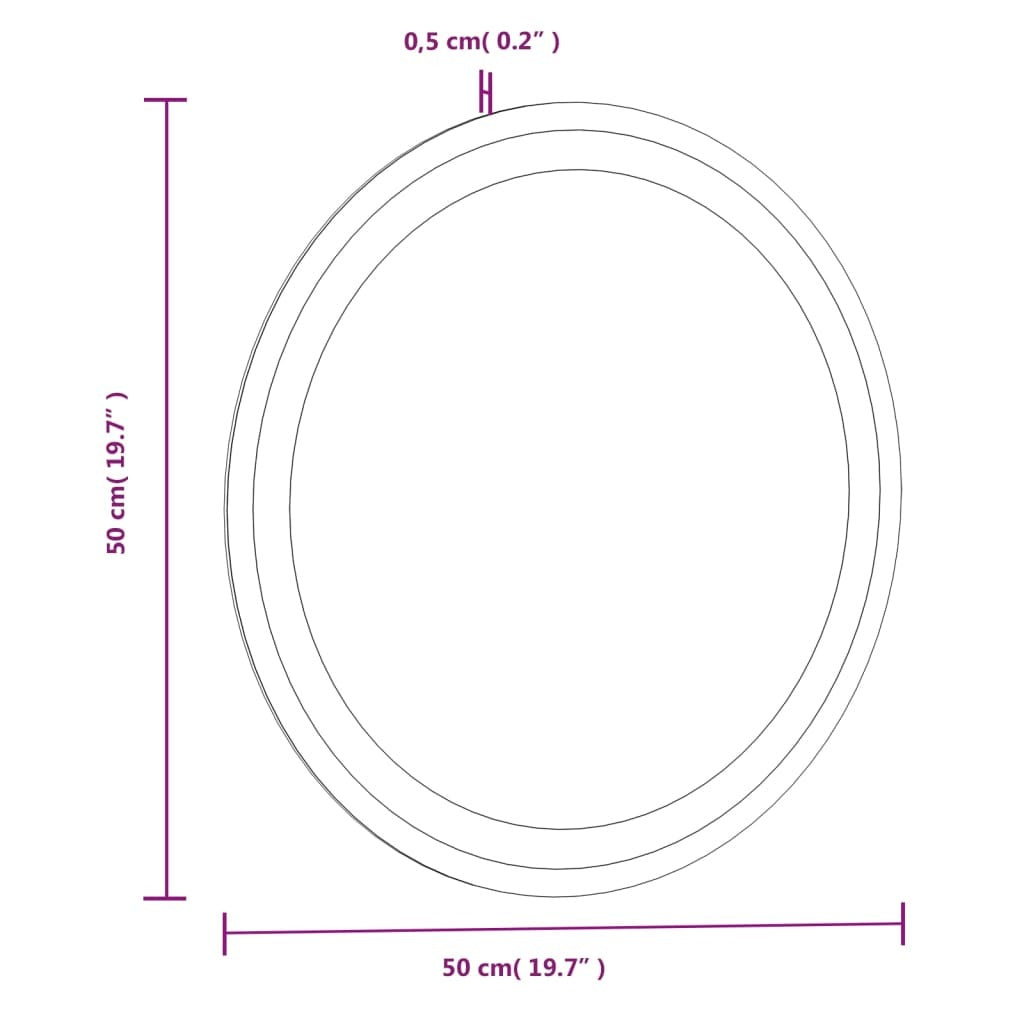 LED Mirror 19.7" Round