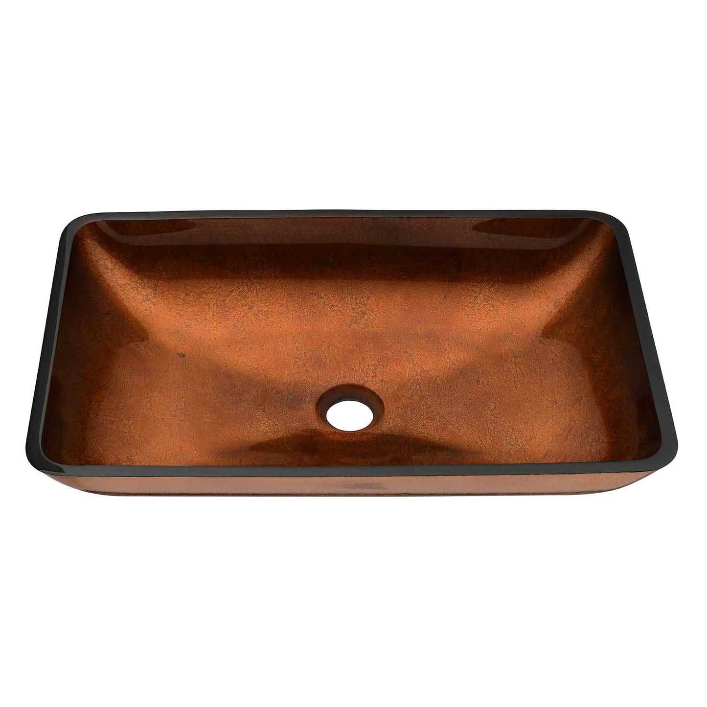 Handmade Glass Vessel Sink with gold Faucet