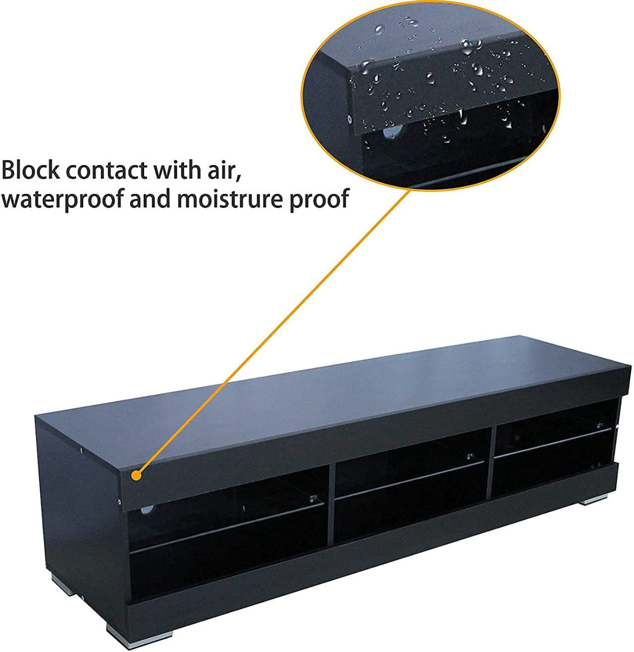 LED TV Stand Up to 60" High Gloss Entertainment Center