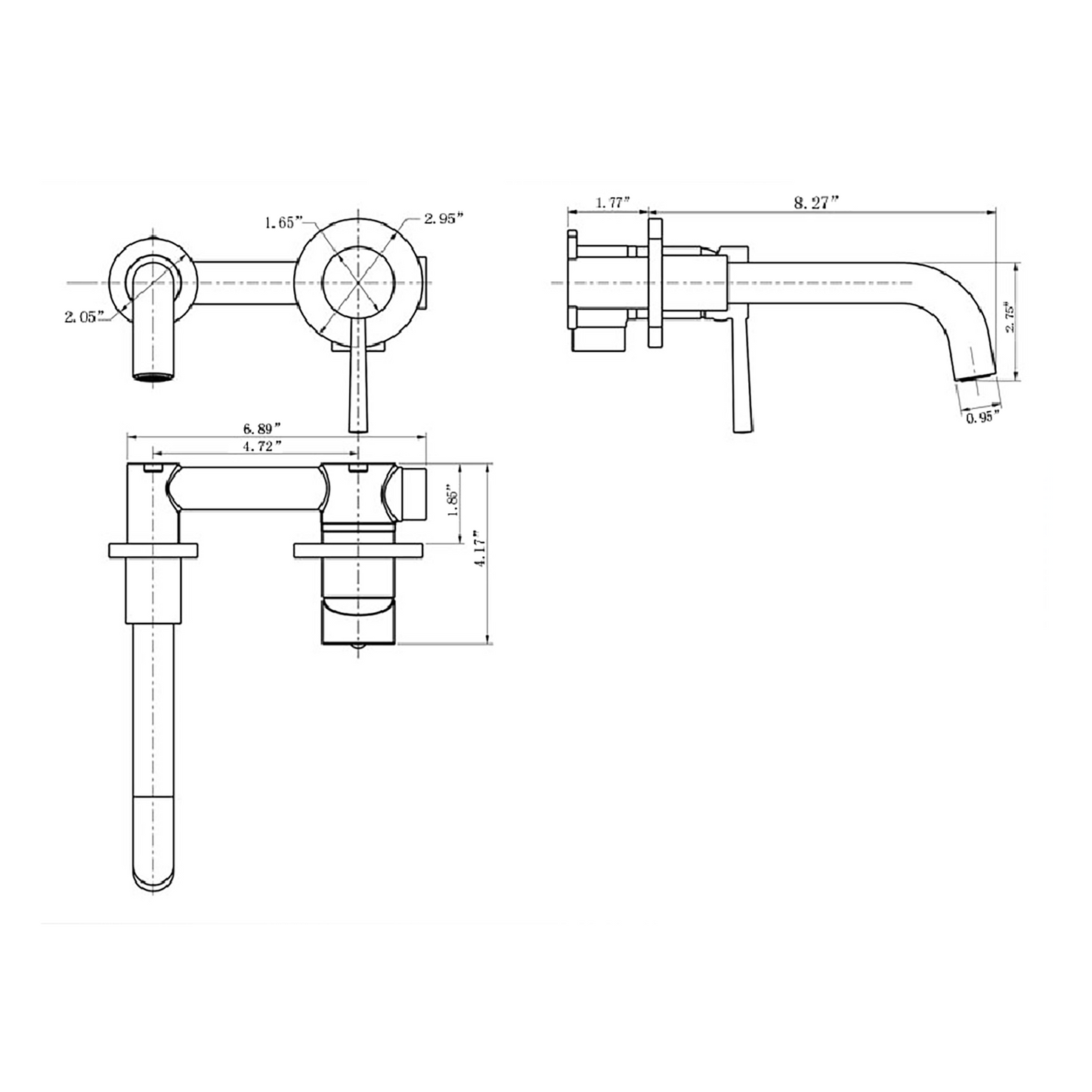 Wall Mounted ARC Faucet