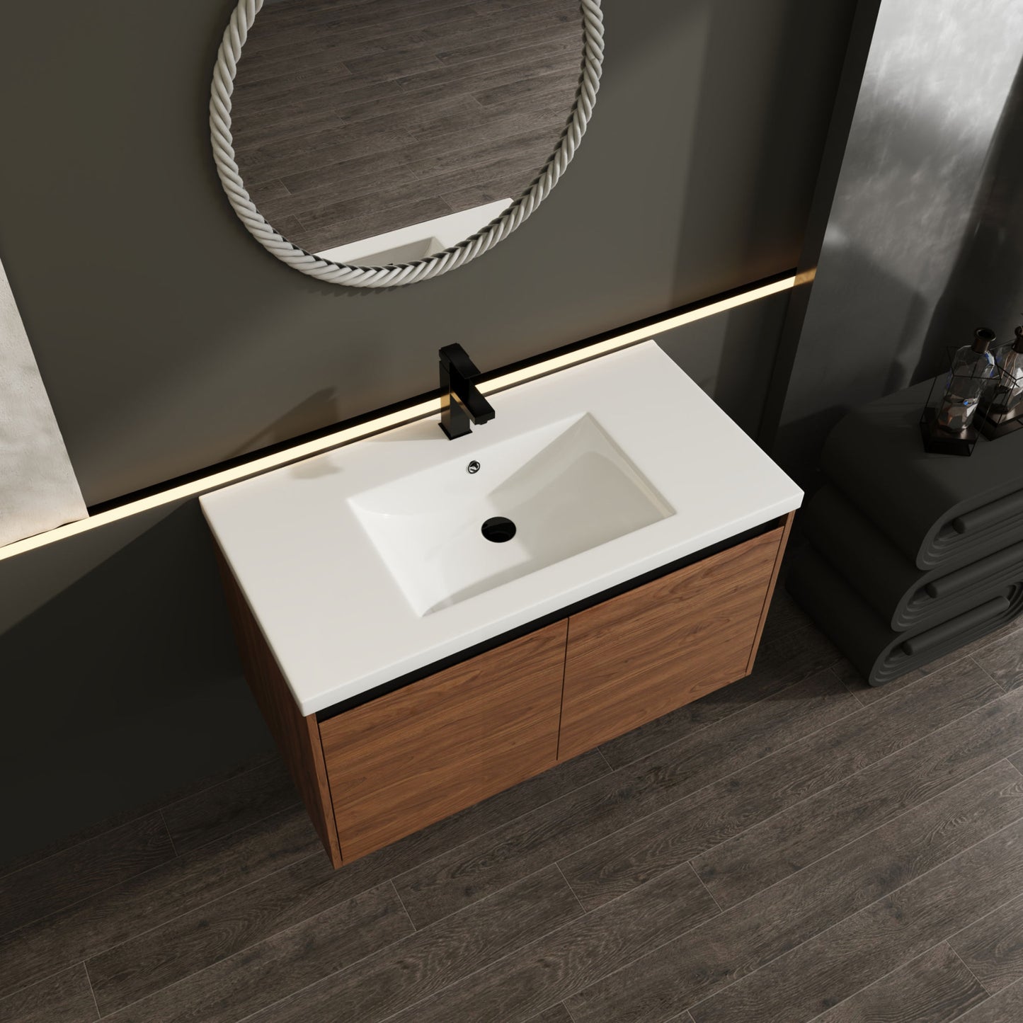 36" Vanity with resin Countertop Sink