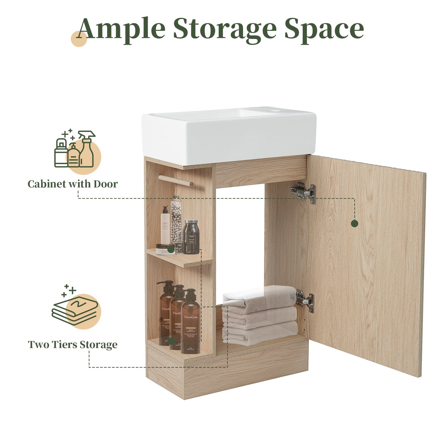 18.6\\\" Luxurious Vanity with storage