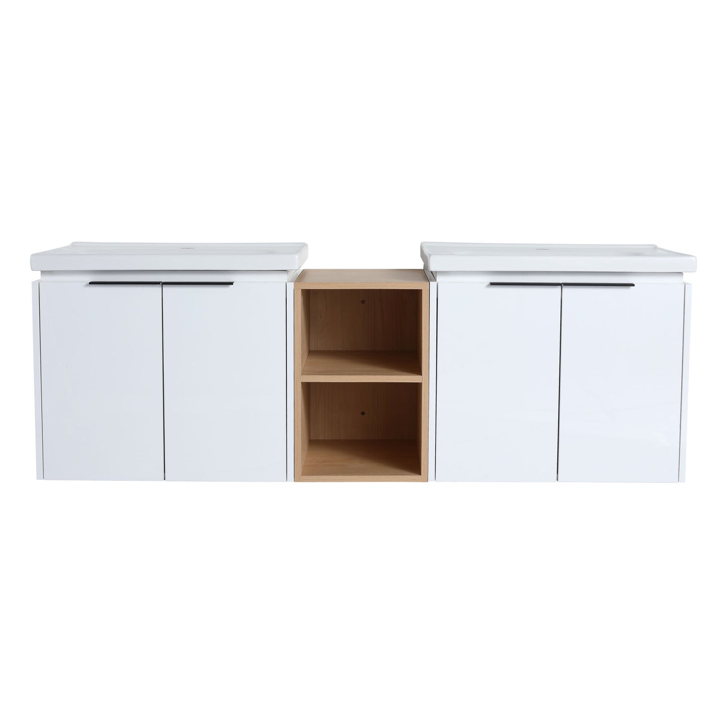 60" Double Sink Exquisite Wall mount Vanity