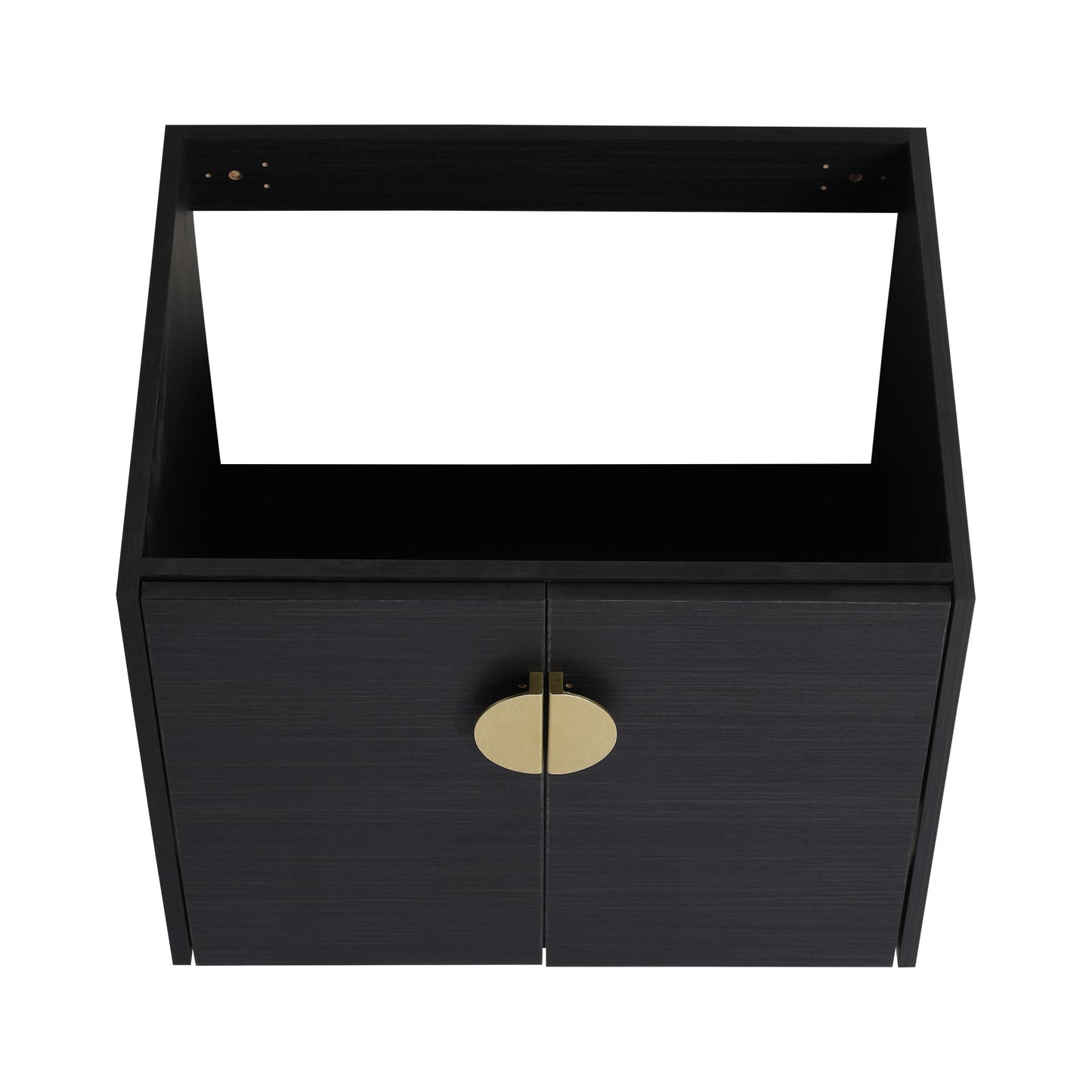 24" Black floating vanity