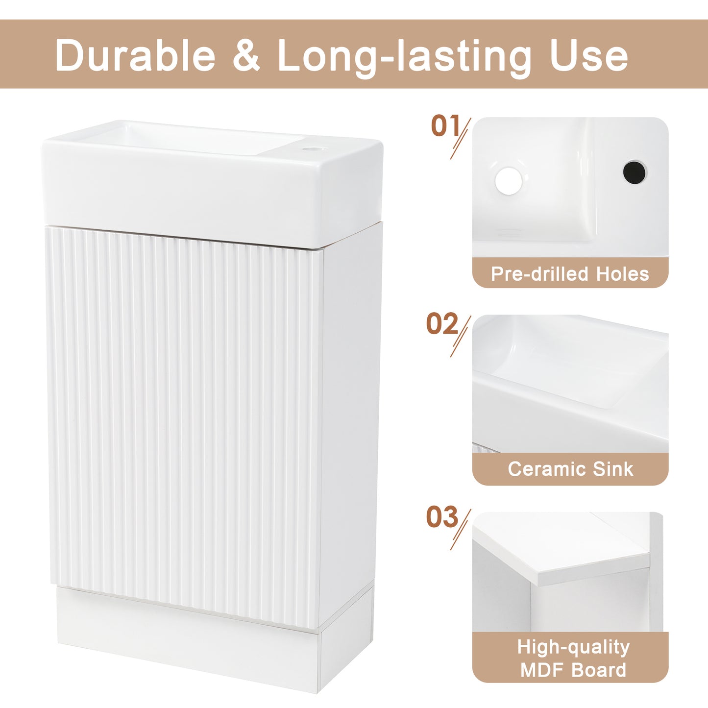 18.6\\\" Luxurious Vanity with storage
