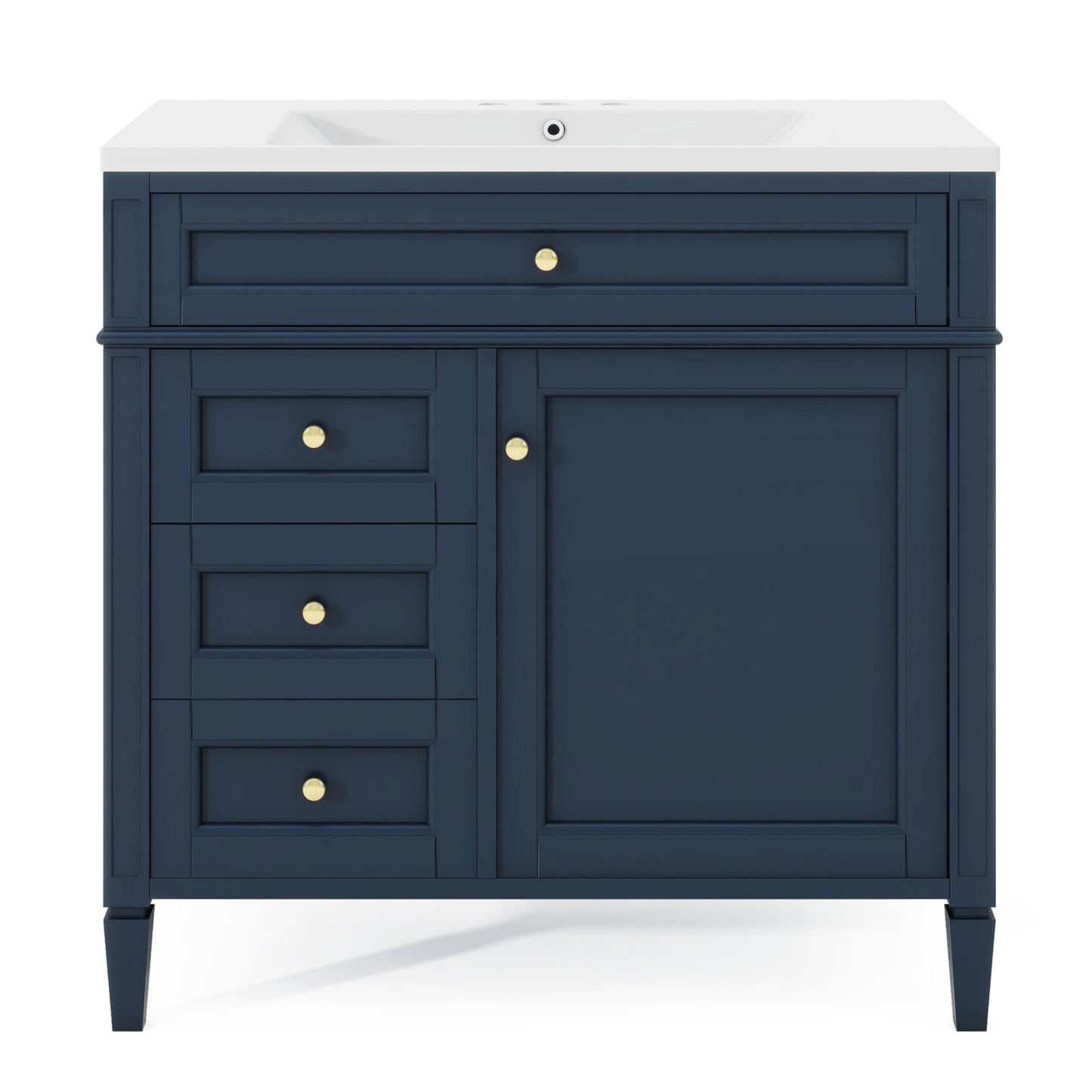 36'' Royal Blue Vanity with Medicine Cabinet