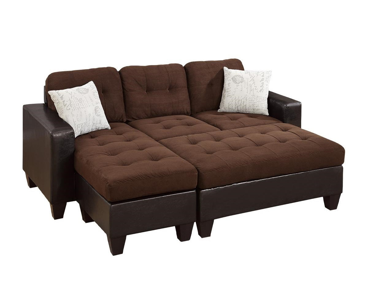 Chocolate Plush Microfiber Sofa