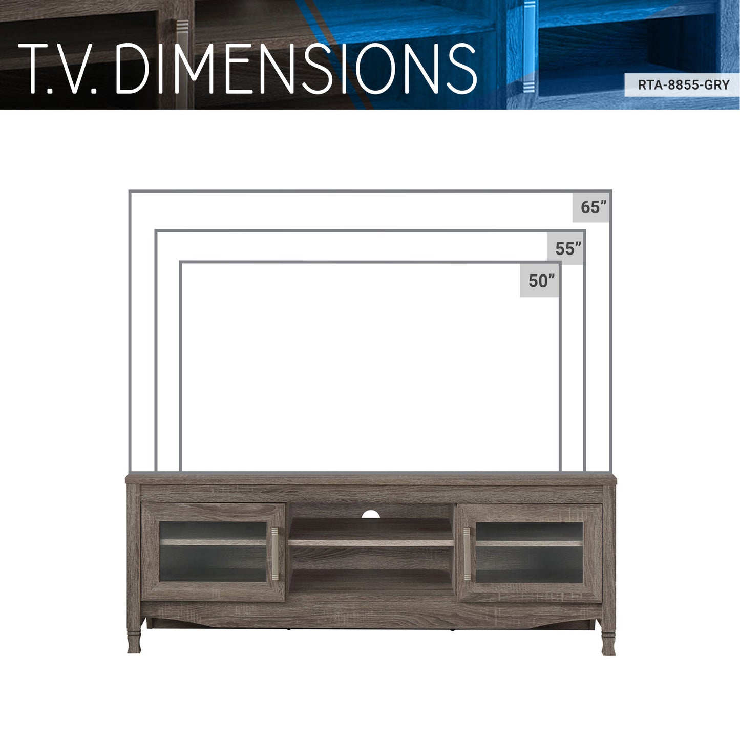 Techni Grey Driftwood TV Stand