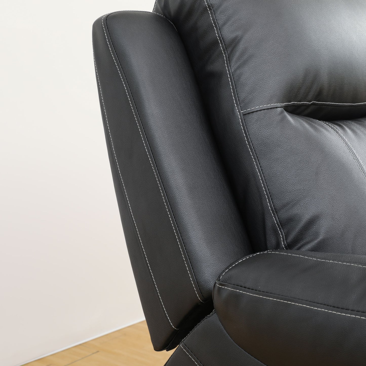 modern faux leather 3 seater sofa