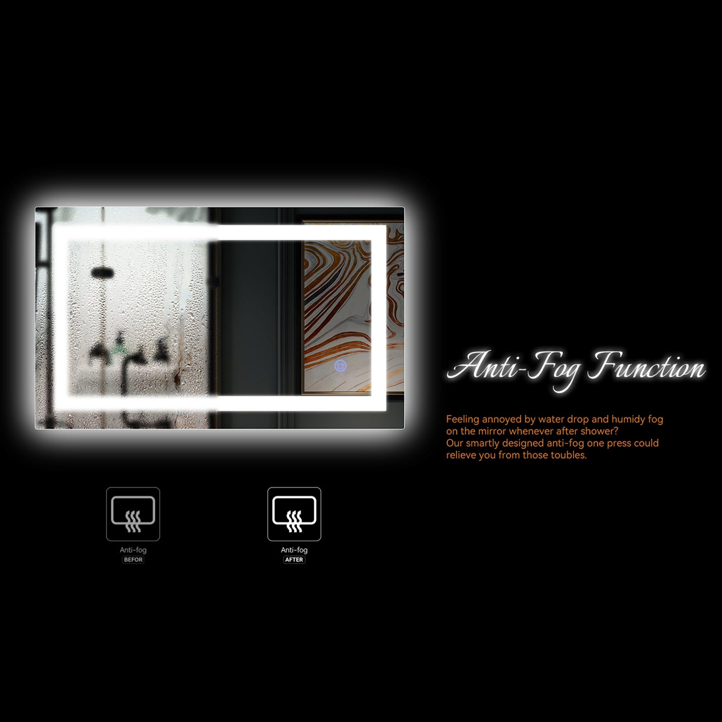 4 Size LED Mirror ( vertical/Horizontal)