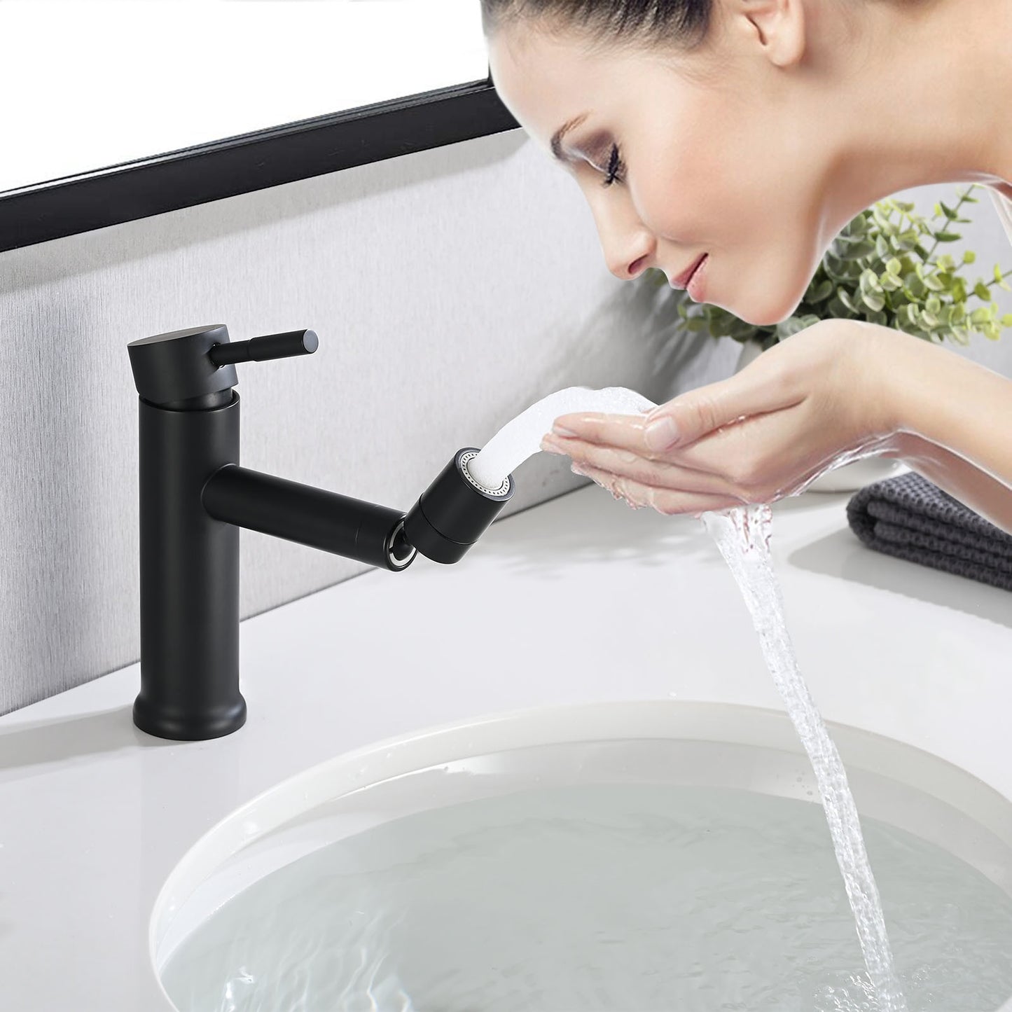 Matte Black Faucet 360°
