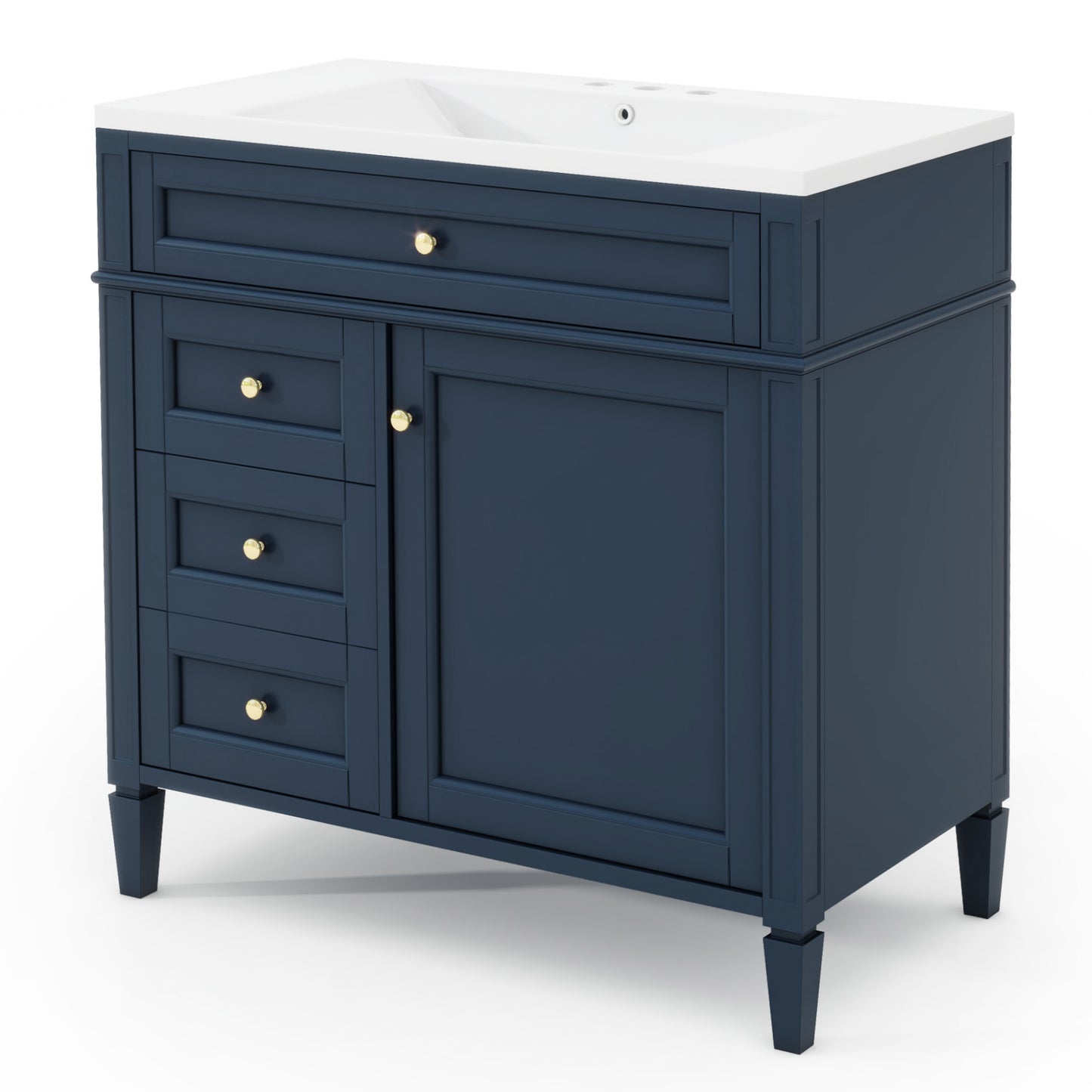 36'' Royal Blue Vanity with Medicine Cabinet