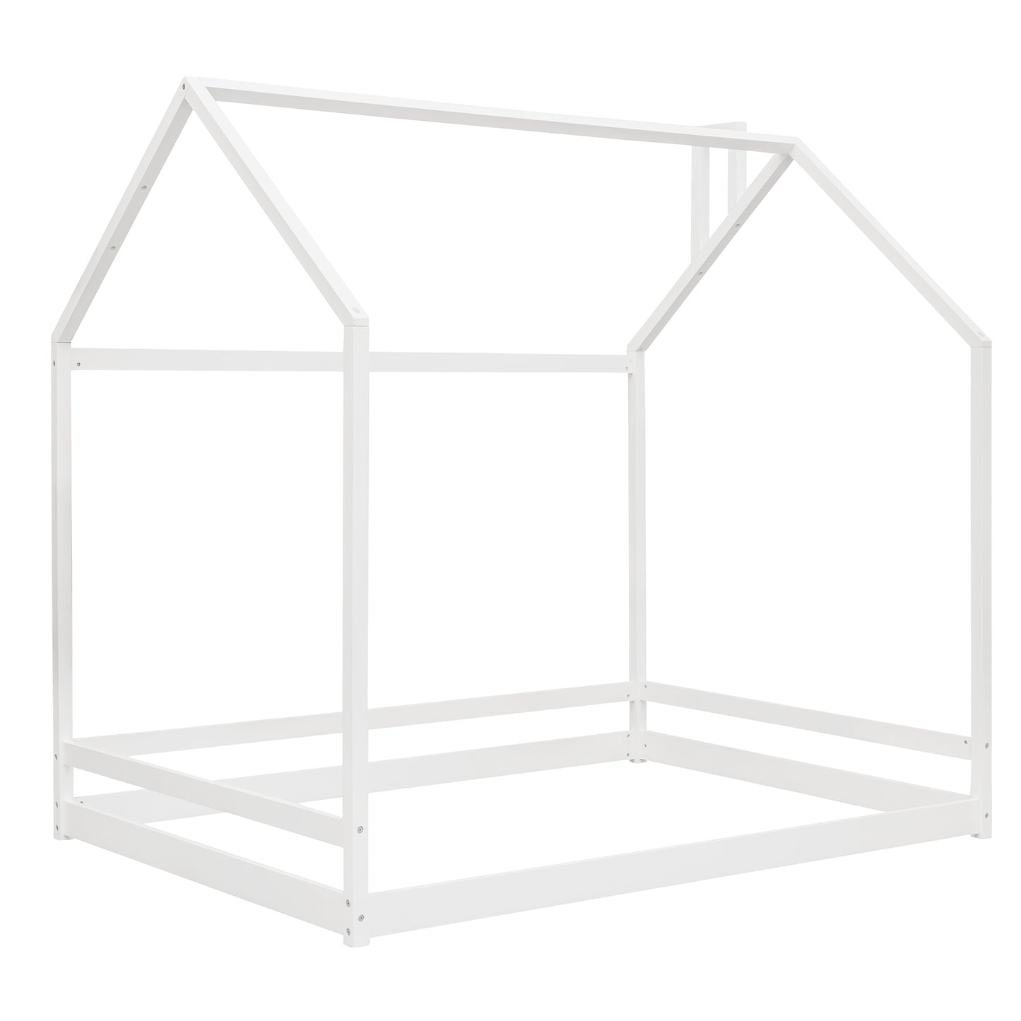 Full Size House Bed Wood frame; White