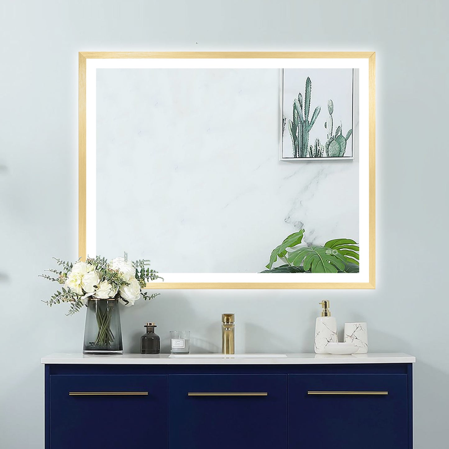 4 Size LED Bathroom Mirror; Backlit and Frontlit