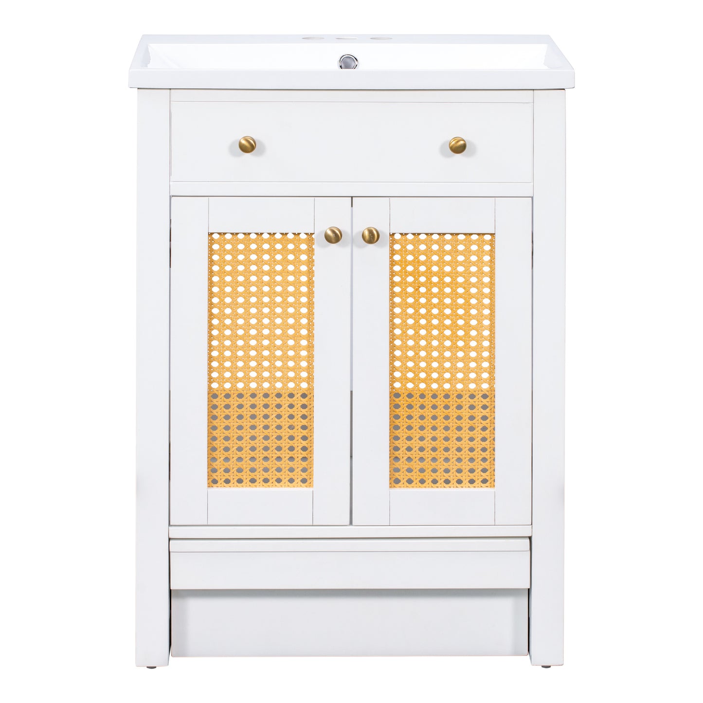 24" vanity with Single Sink; Pull-out footrest