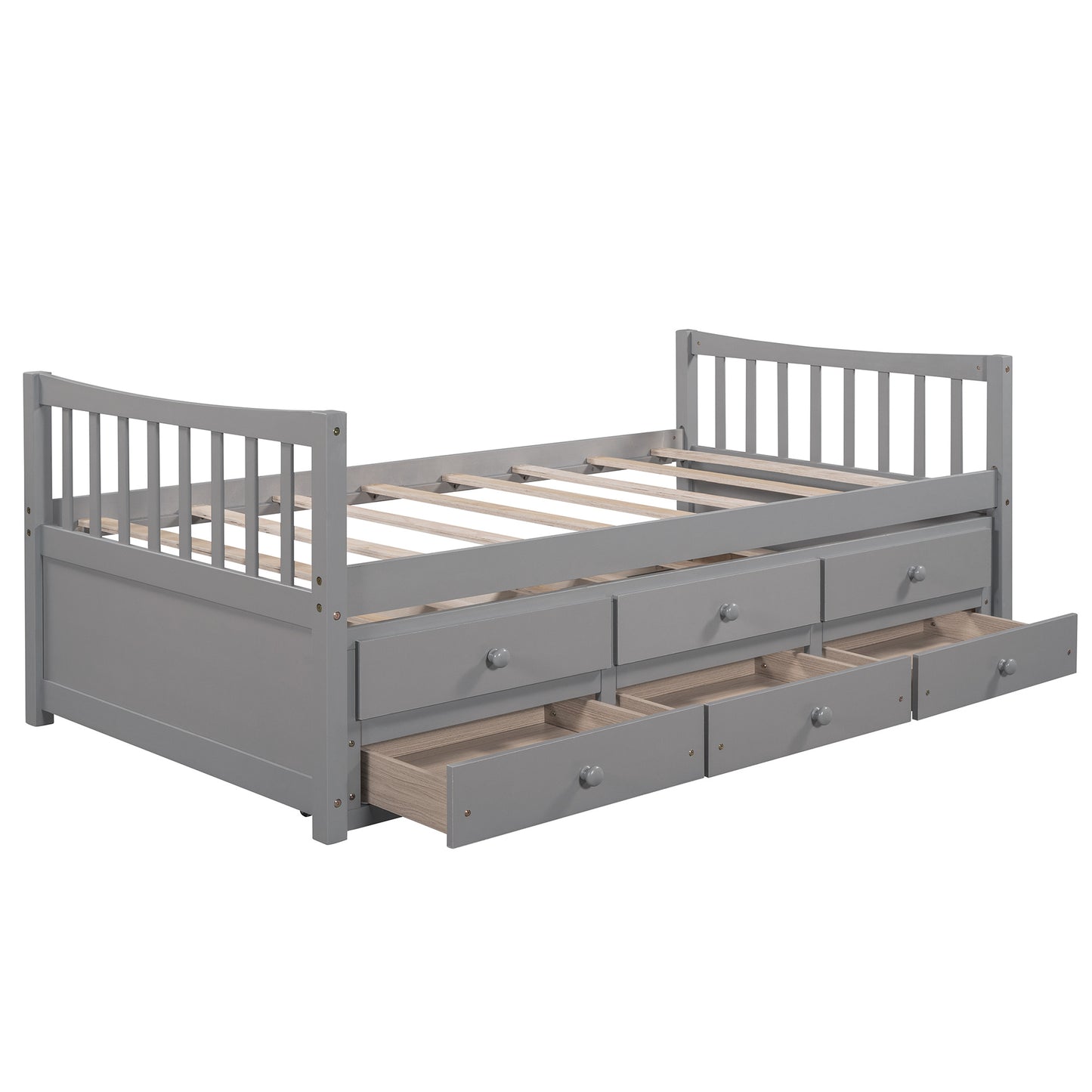 Daybed with Trundle and Drawers; Twin Size