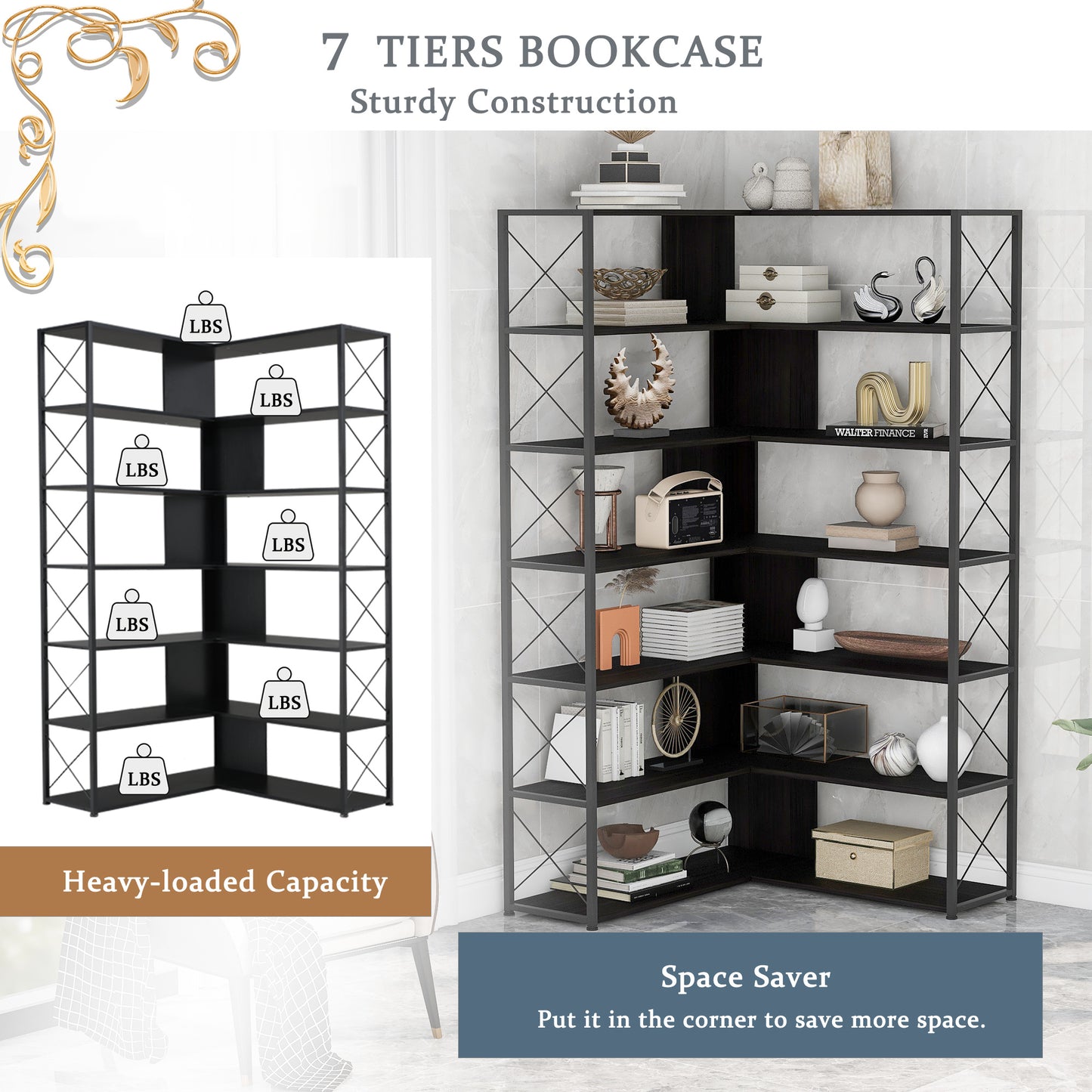 7-Tier Bookcase