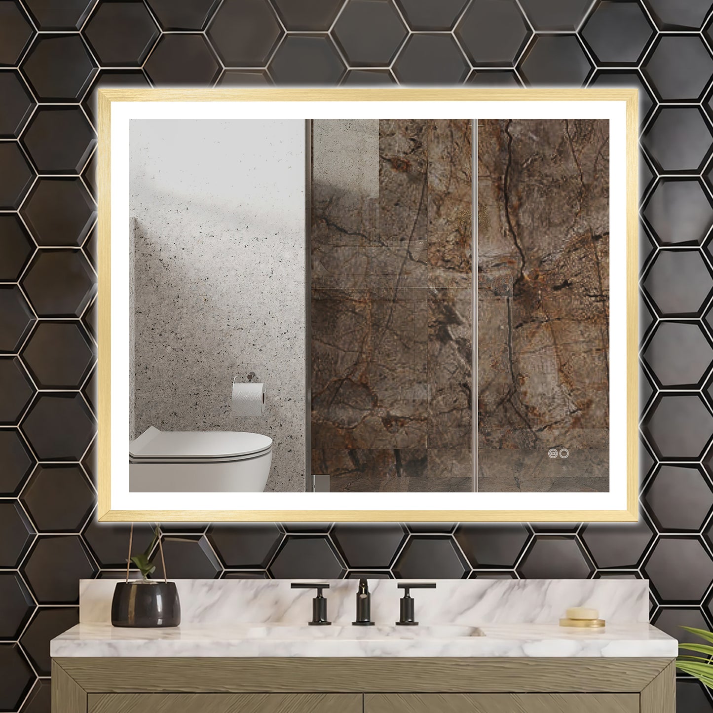 4 Size LED Bathroom Mirror; Backlit and Frontlit