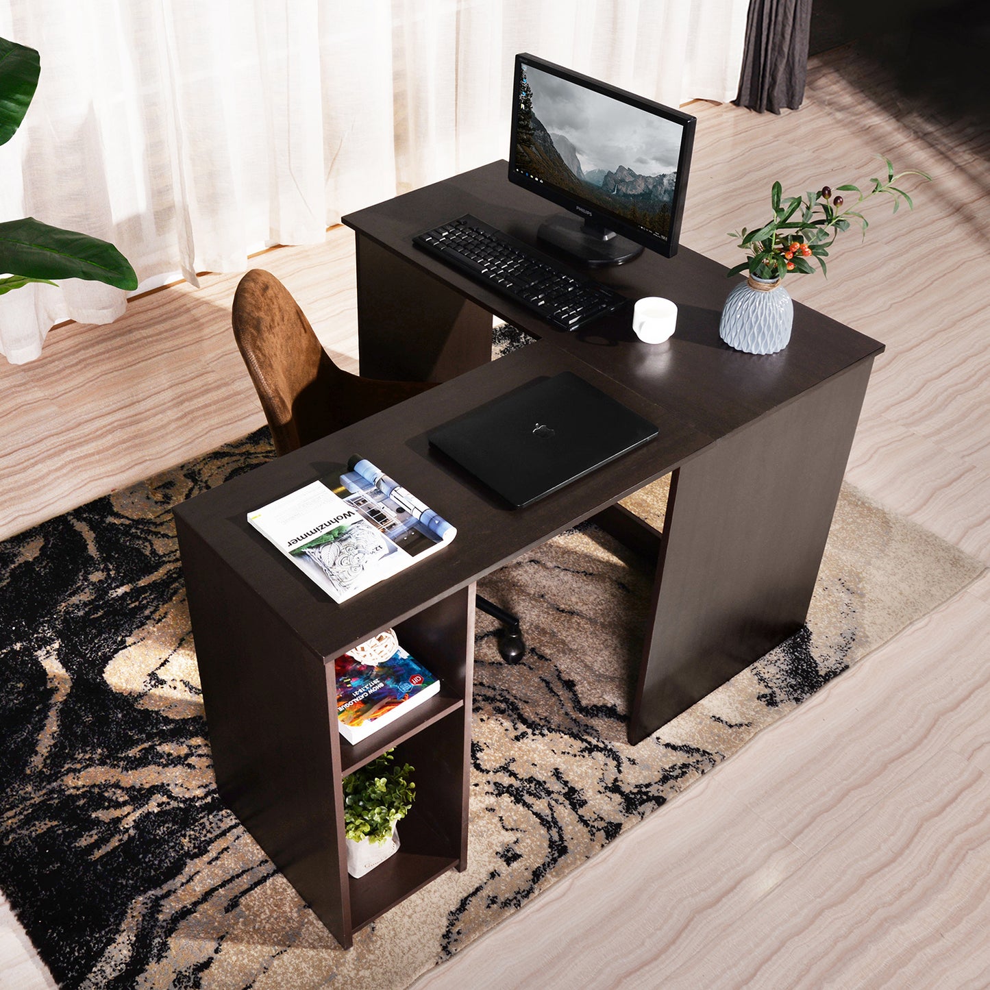 39.4\" W x 47.2\" Computer Desk L-Shaped