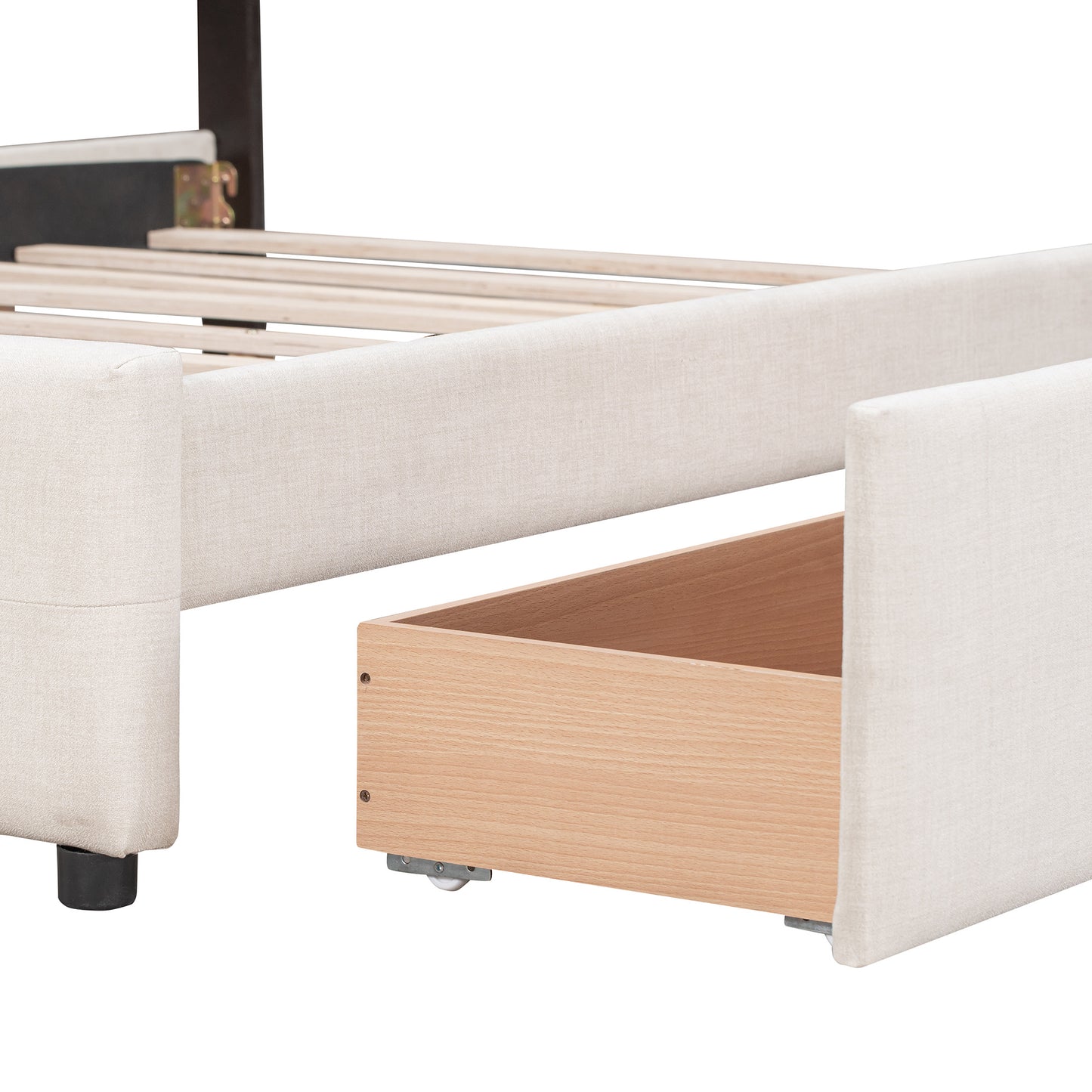 Classic Headboard and 4 Drawers; Queen Size