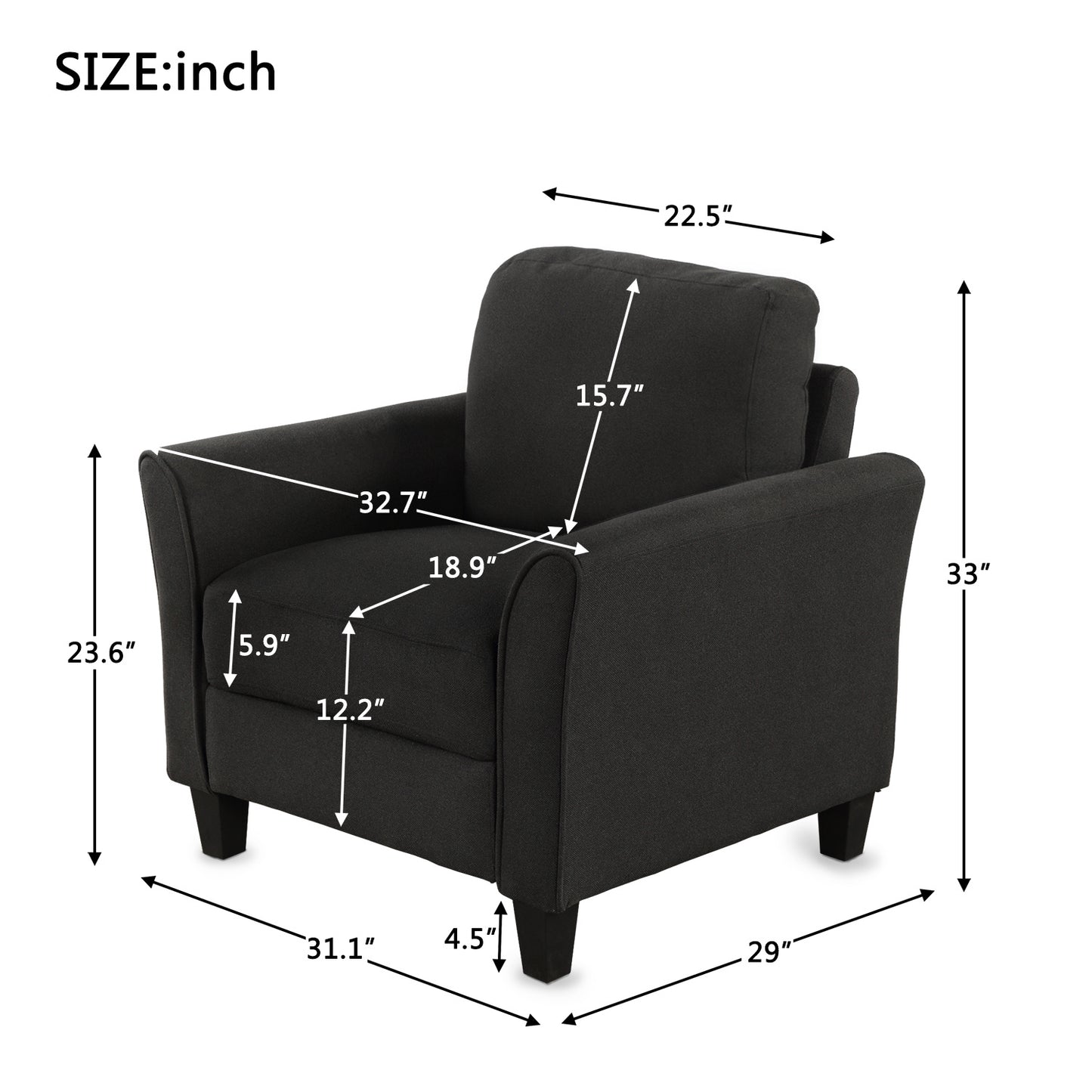 Armrest Single Sofa