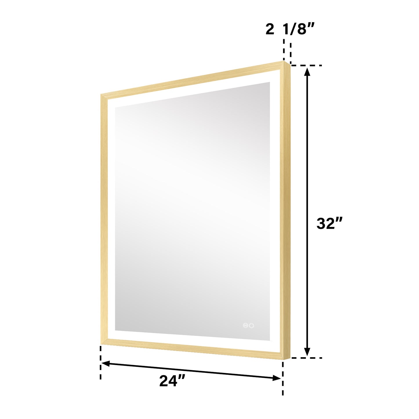 4 Size LED Bathroom Mirror; Backlit and Frontlit