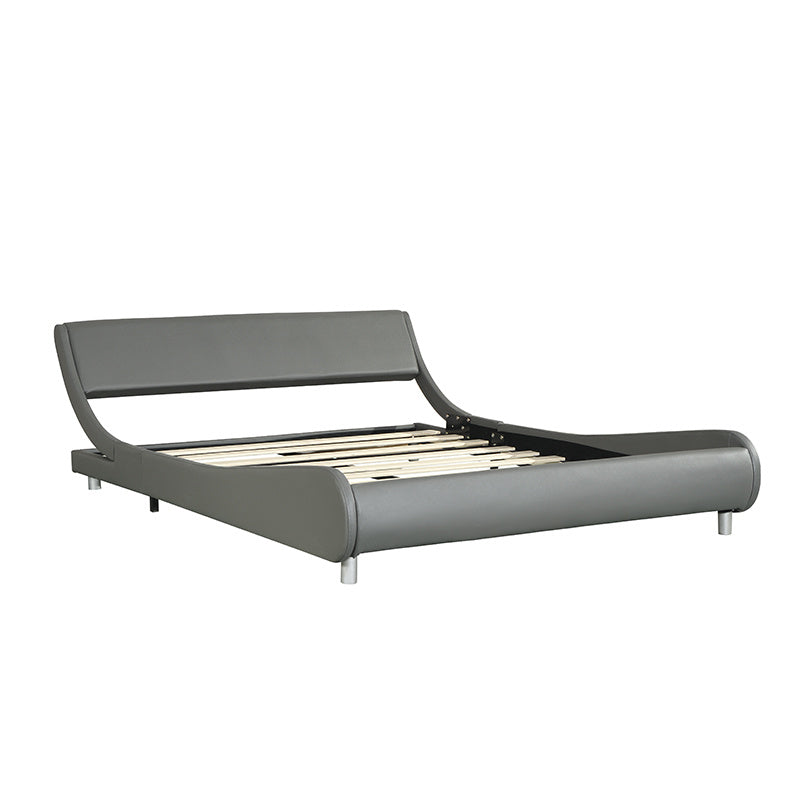 GREY Faux Leather Queen Size