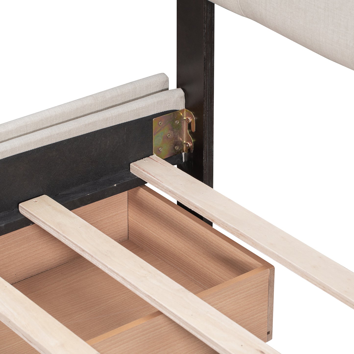 Classic Headboard and 4 Drawers; Queen Size