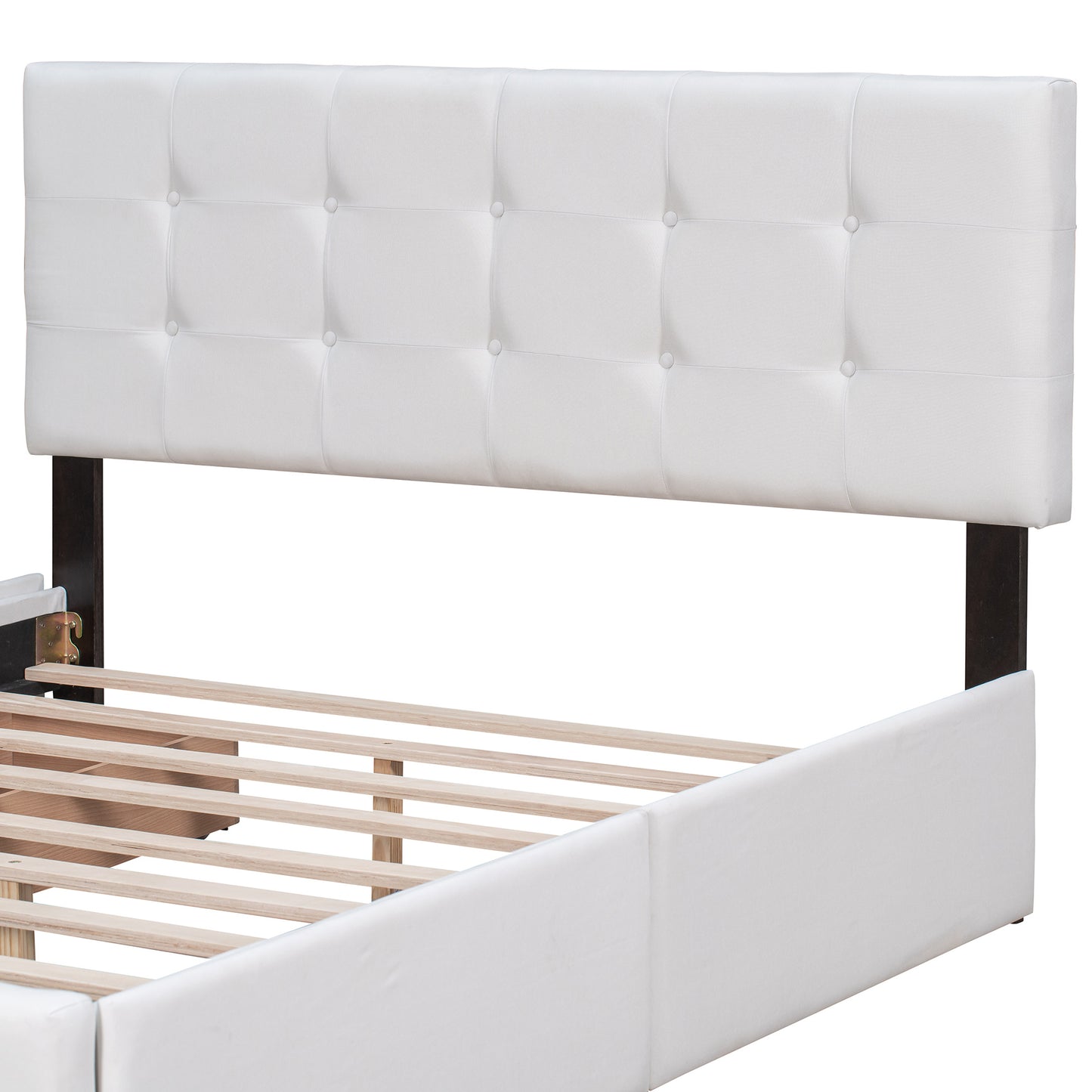 Classic Headboard and 4 Drawers; Queen Size