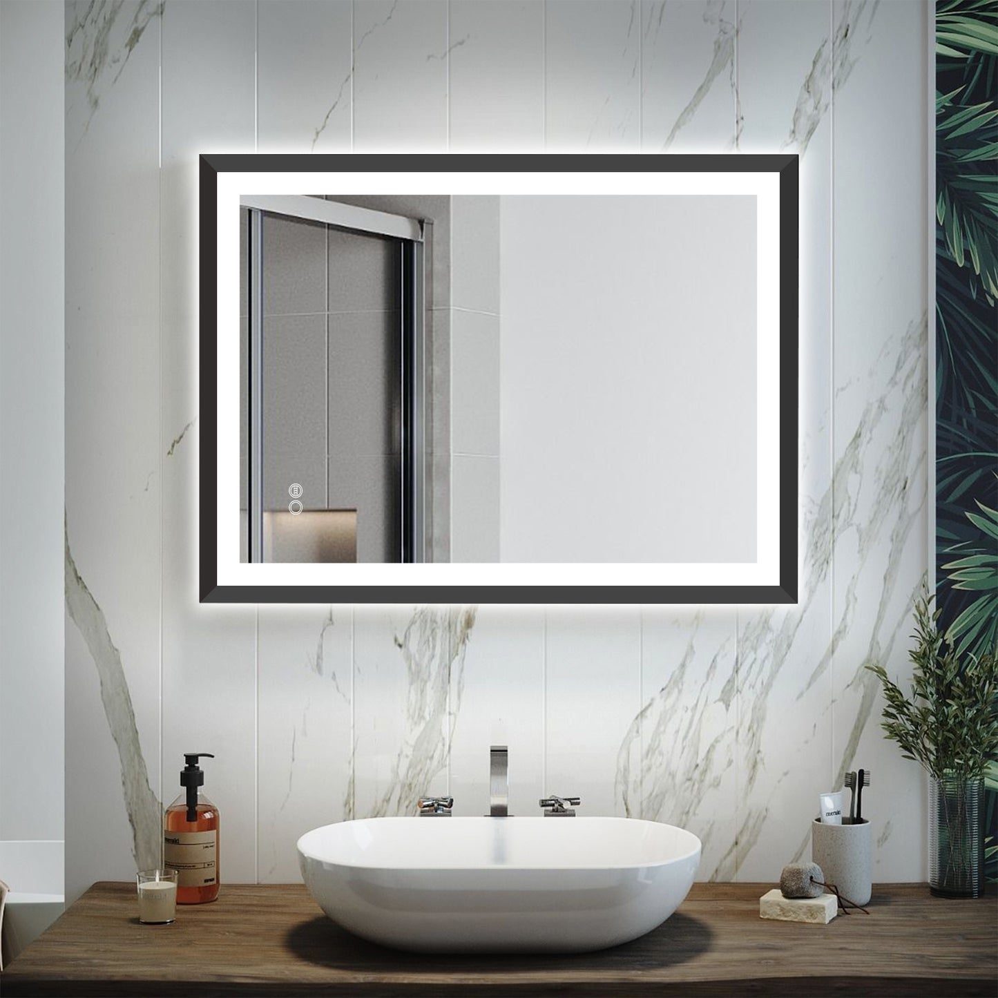 4 Size LED Bathroom Mirror; Backlit and Frontlit