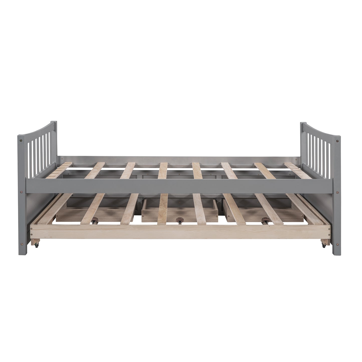 Daybed with Trundle and Drawers; Twin Size