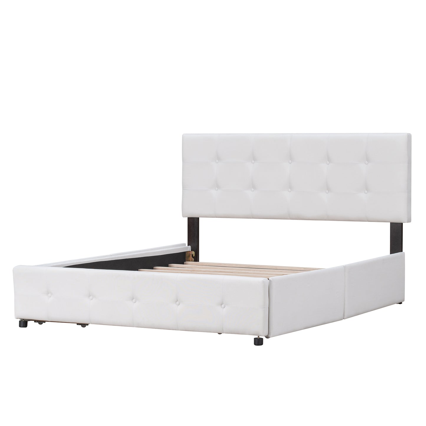 Classic Headboard and 4 Drawers; Queen Size