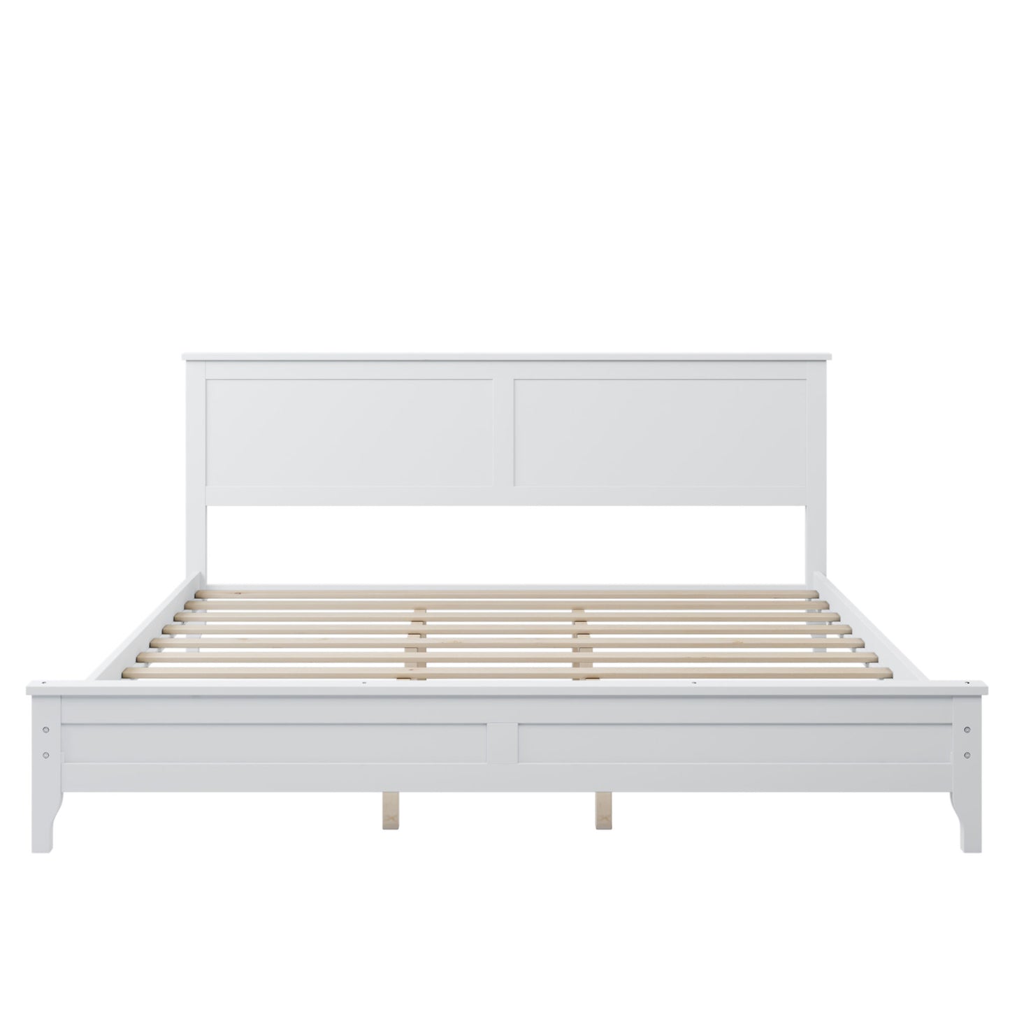 Modern Solid Wood King Platform Bed