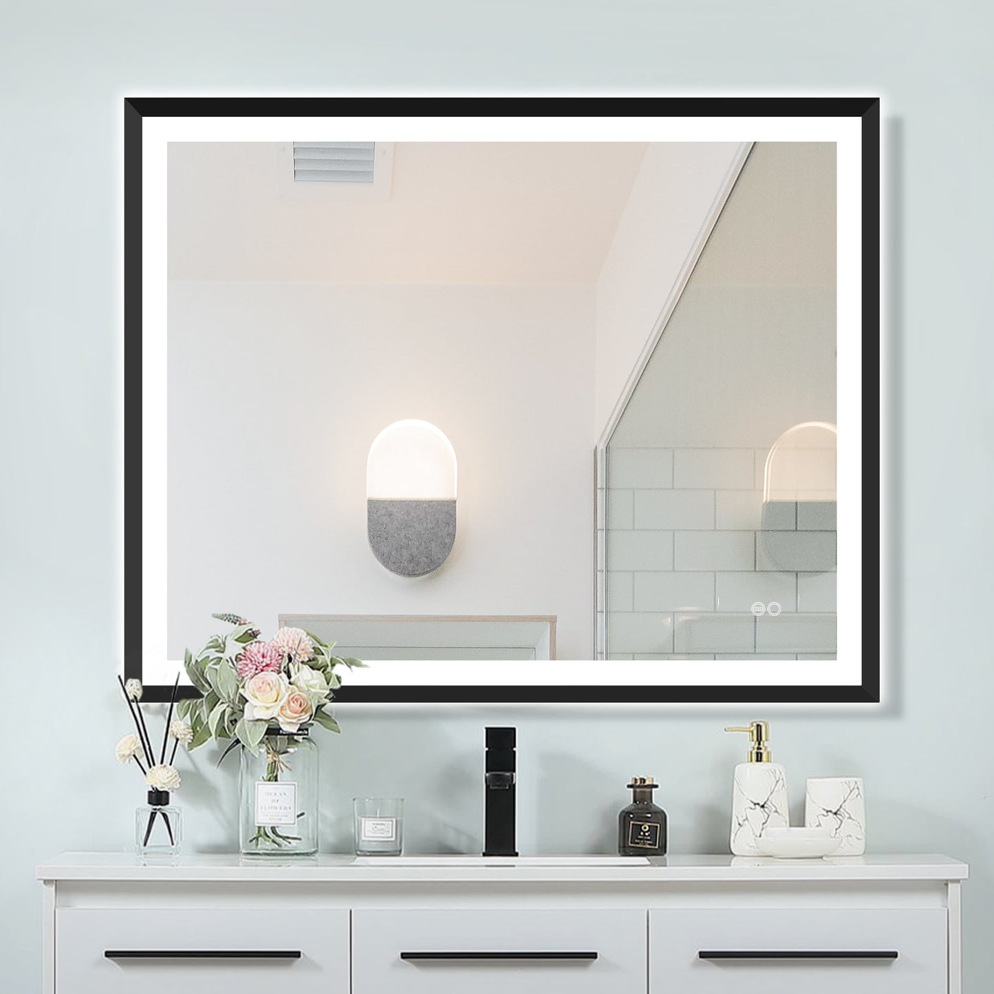 4 Size LED Bathroom Mirror; Backlit and Frontlit
