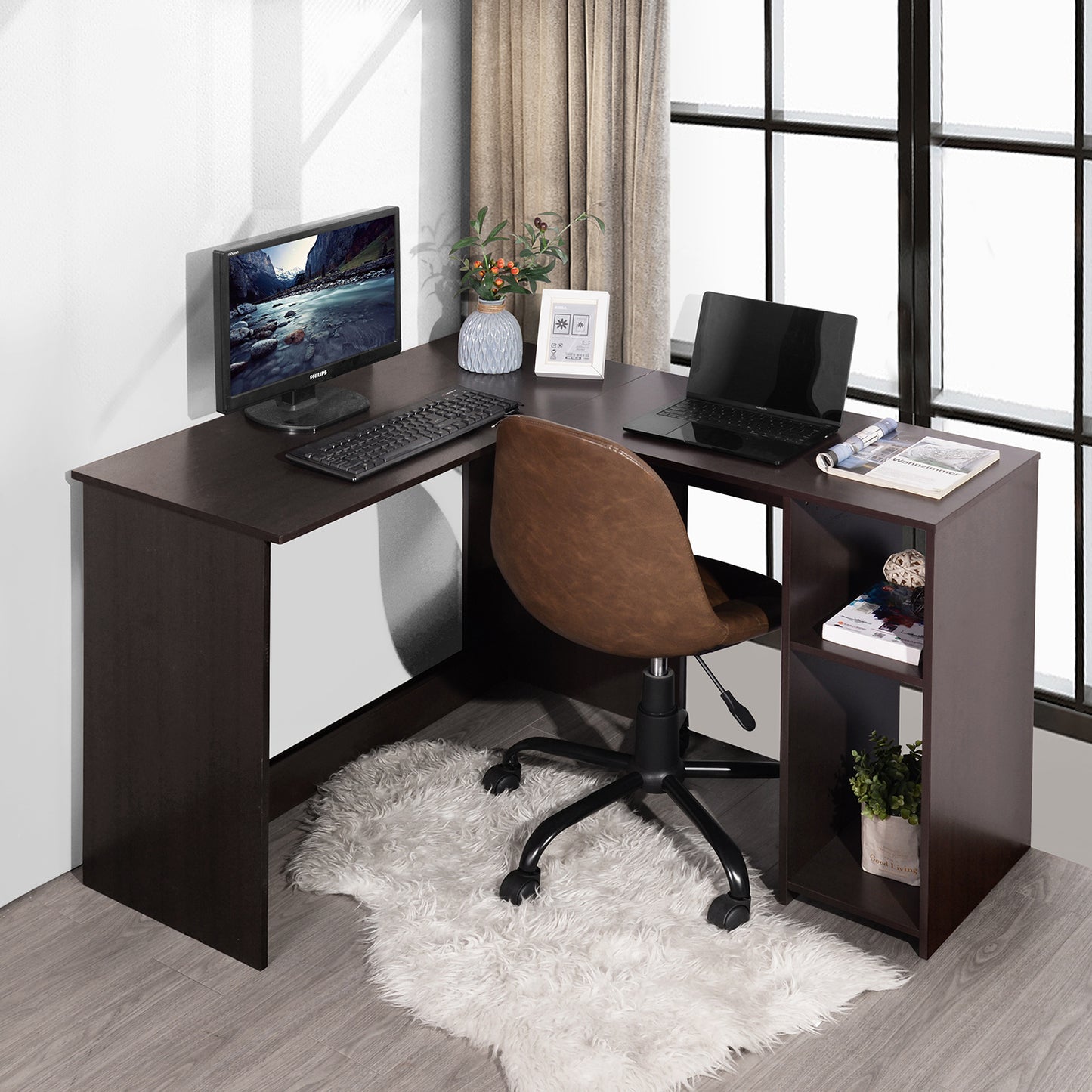 39.4\" W x 47.2\" Computer Desk L-Shaped