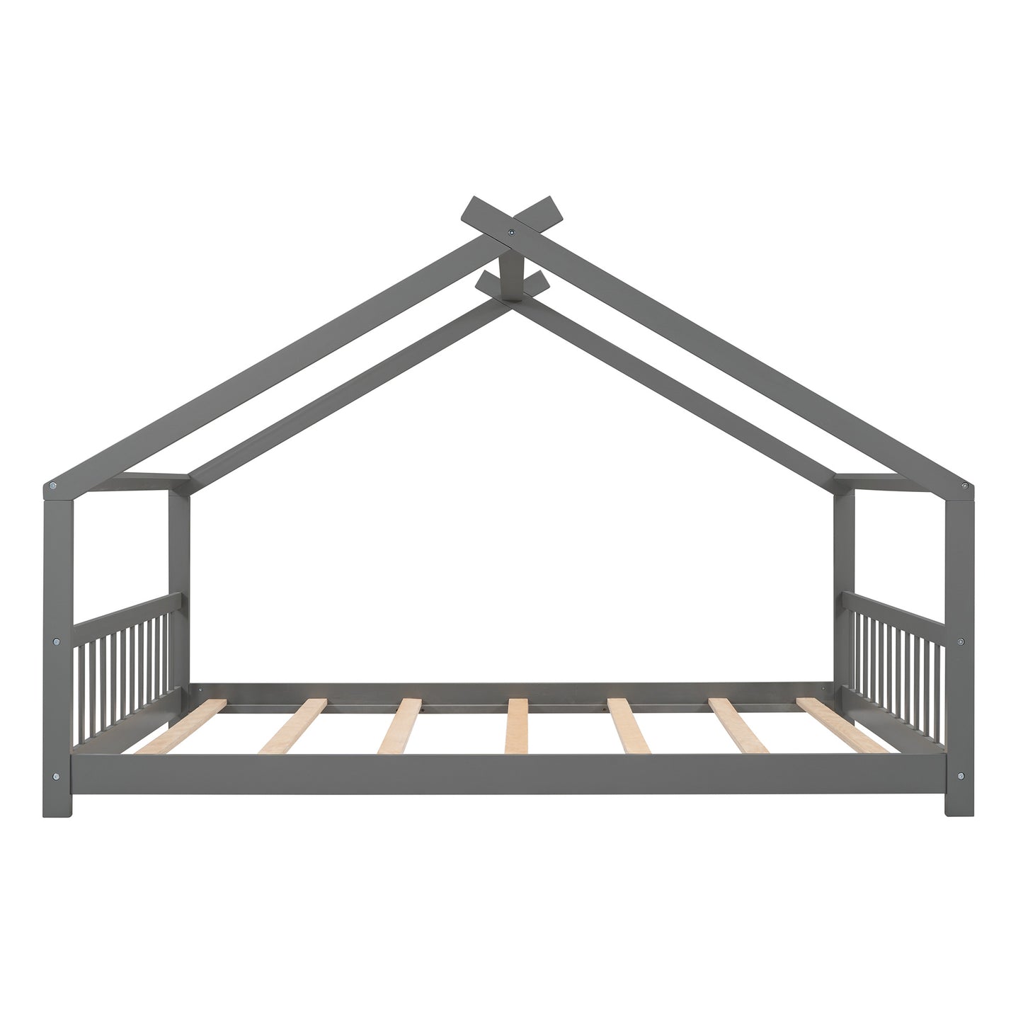Full Size Bed Wood frame; Gray