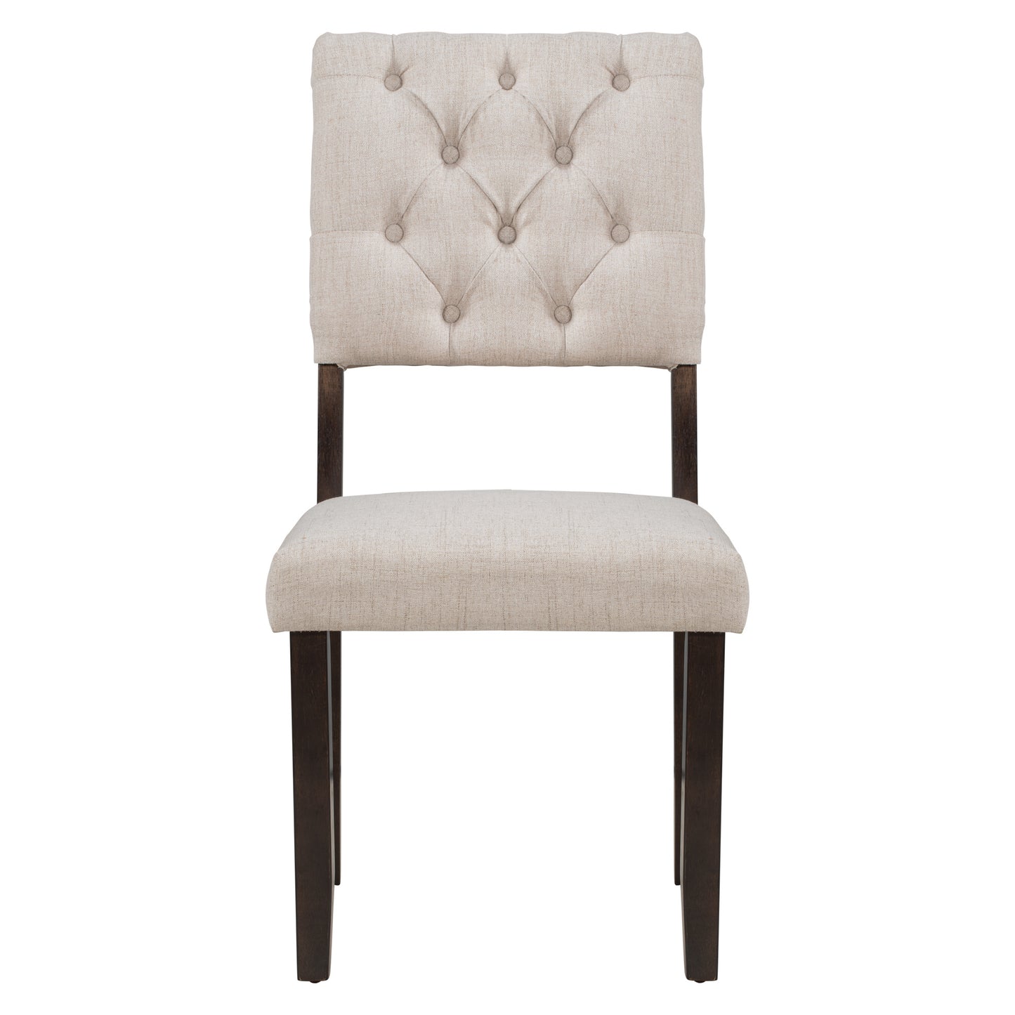 Dining Table and Chair Set with Special-shaped Legs and Foam-covered Seat Backs & Cushions