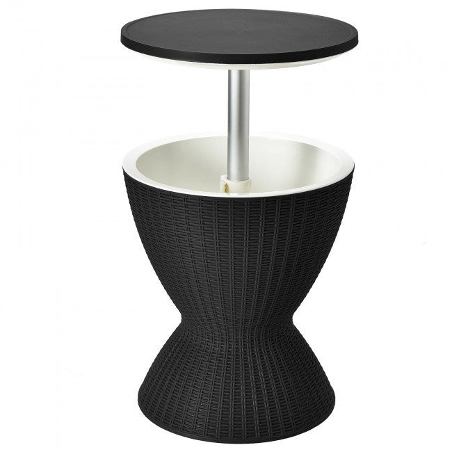3 in 1 8 Gallon Rattan Cooler Bar Table