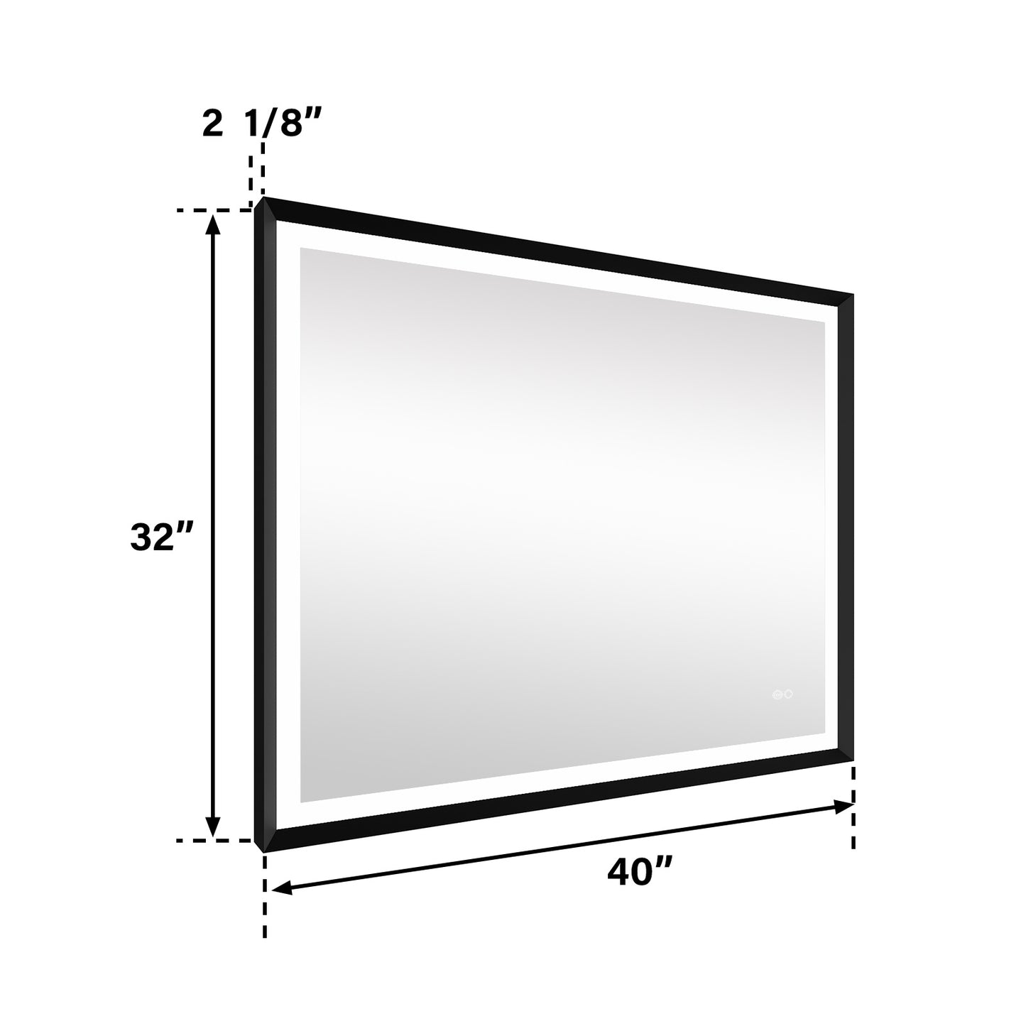 4 Size LED Bathroom Mirror; Backlit and Frontlit