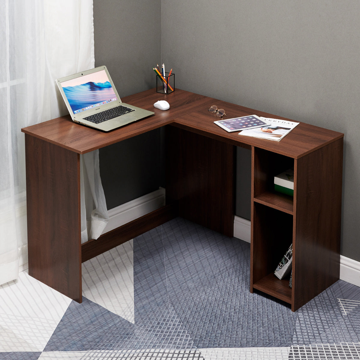 39.4\" W x 47.2\" Computer Desk L-Shaped