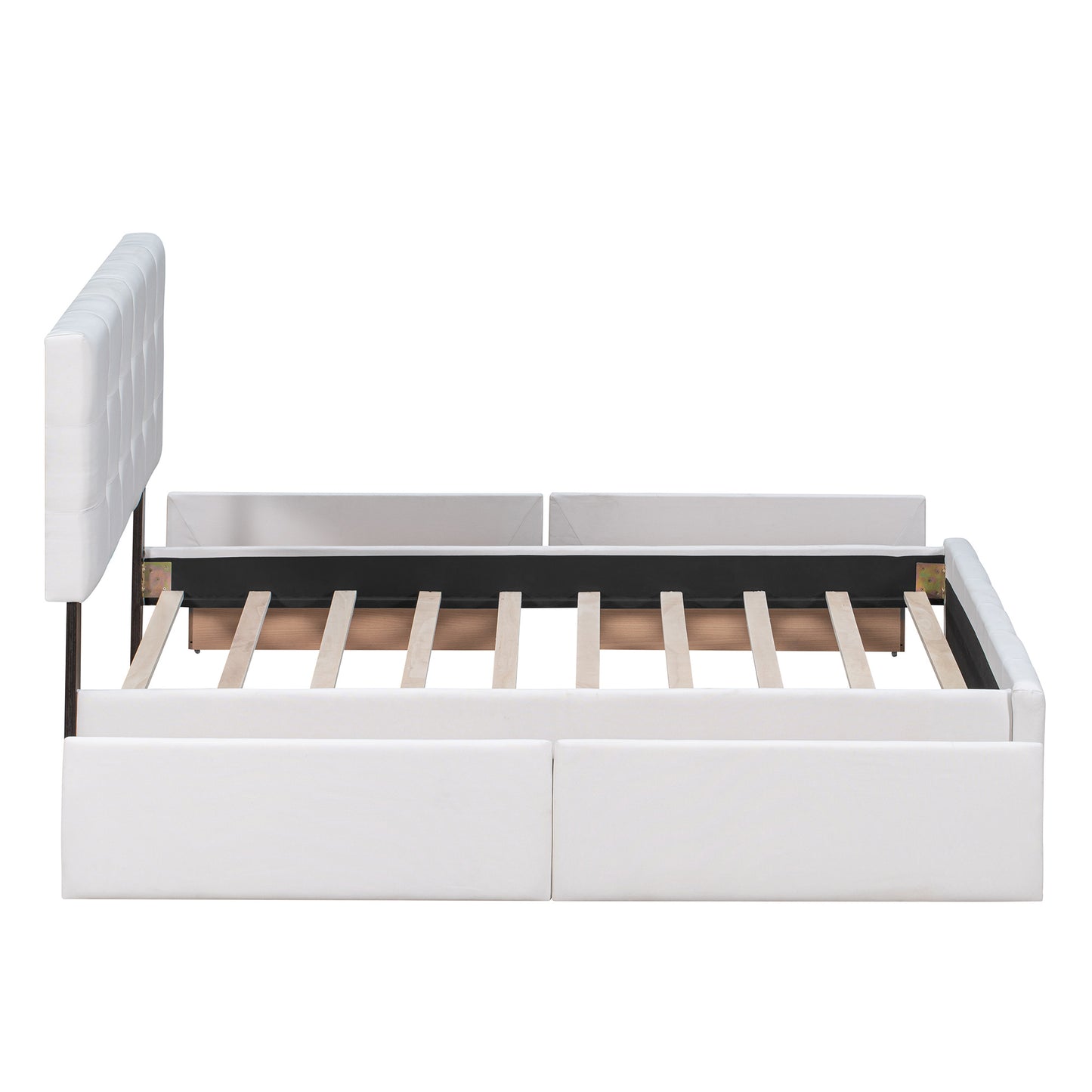 Classic Headboard and 4 Drawers; Queen Size